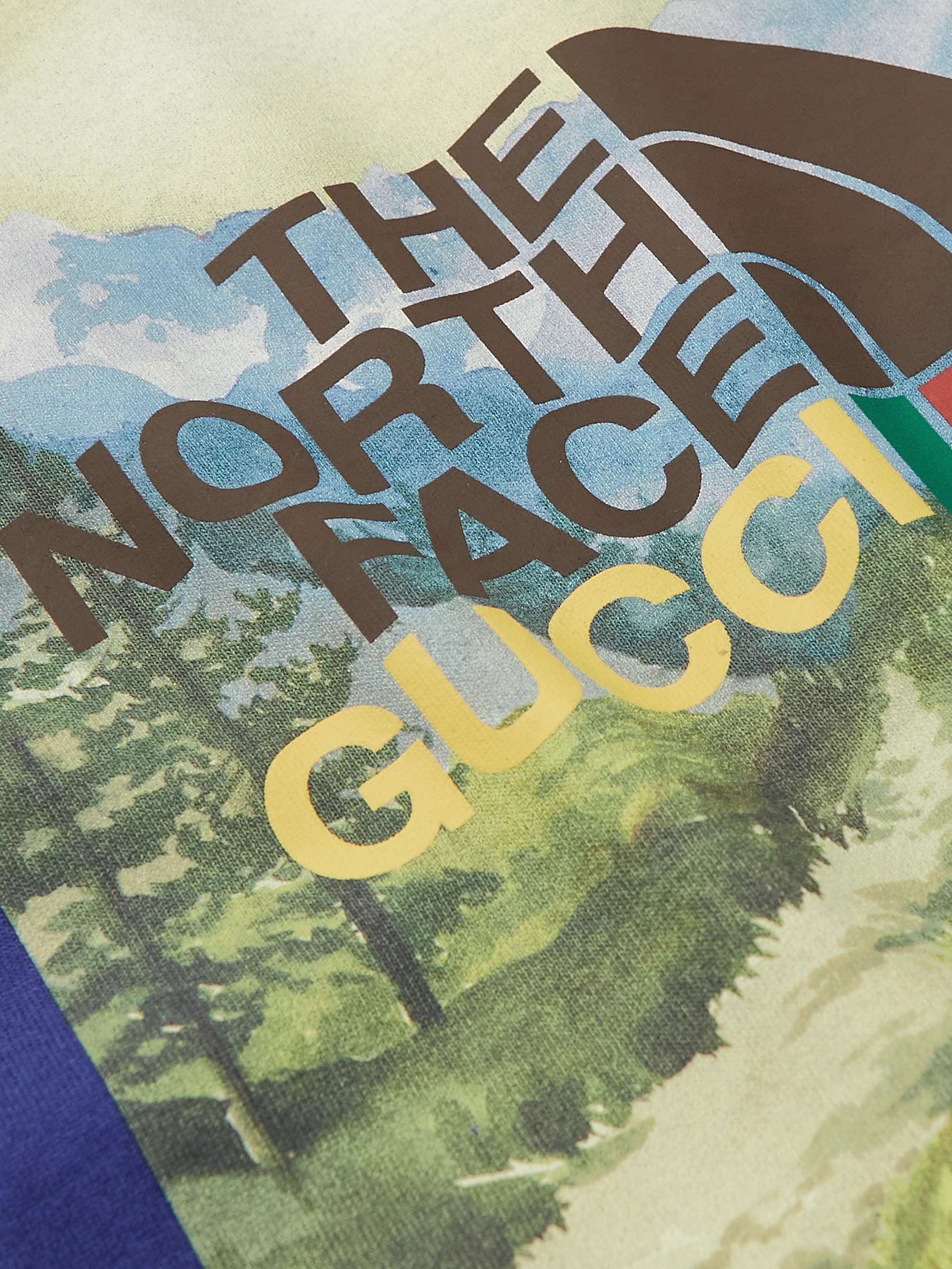GUCCI + The North Face Logo-Print Cotton-Jersey T-Shirt