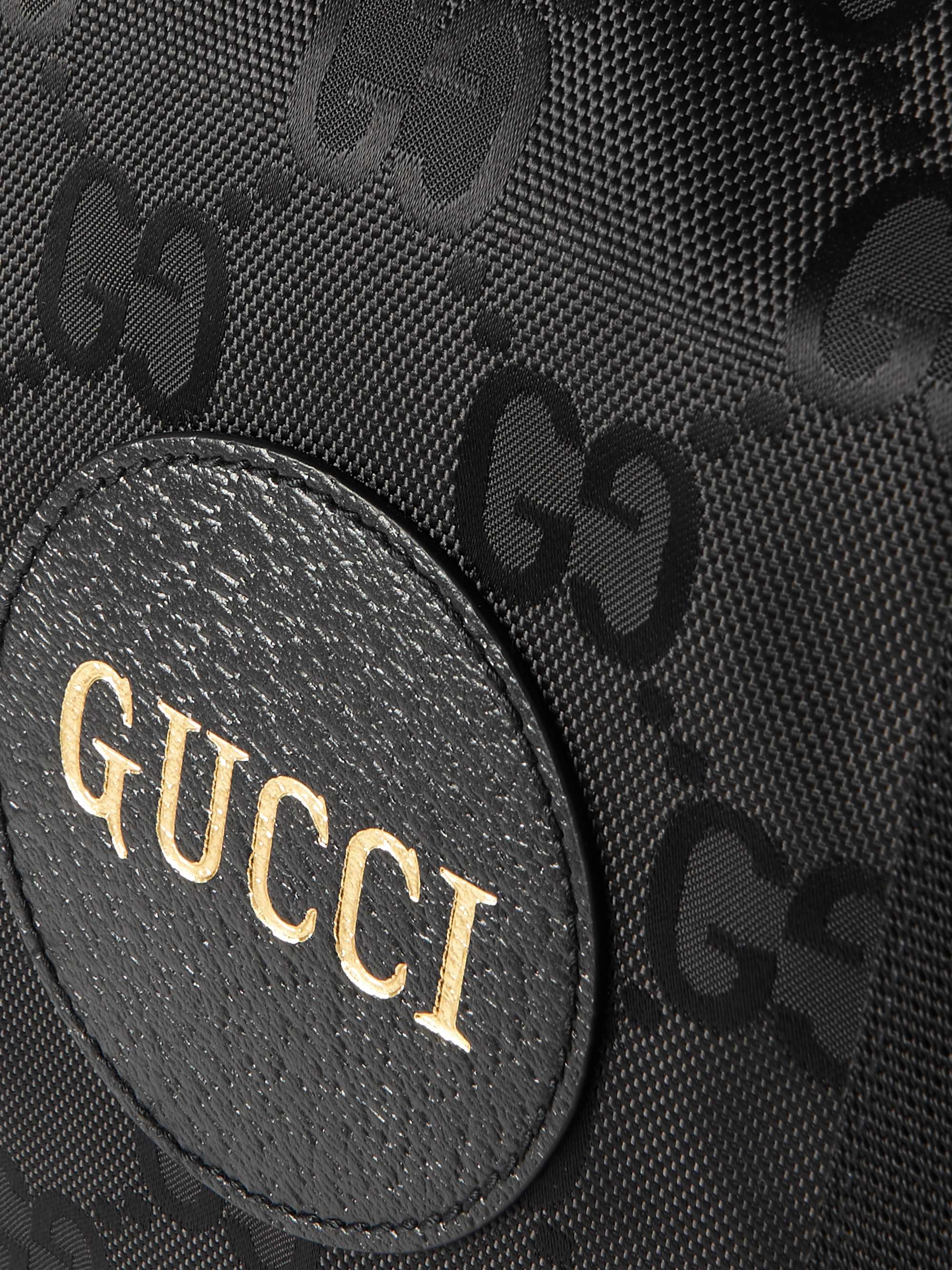 GUCCI Off the Grid Leather-Trimmed Monogrammed ECONYL Canvas Backpack