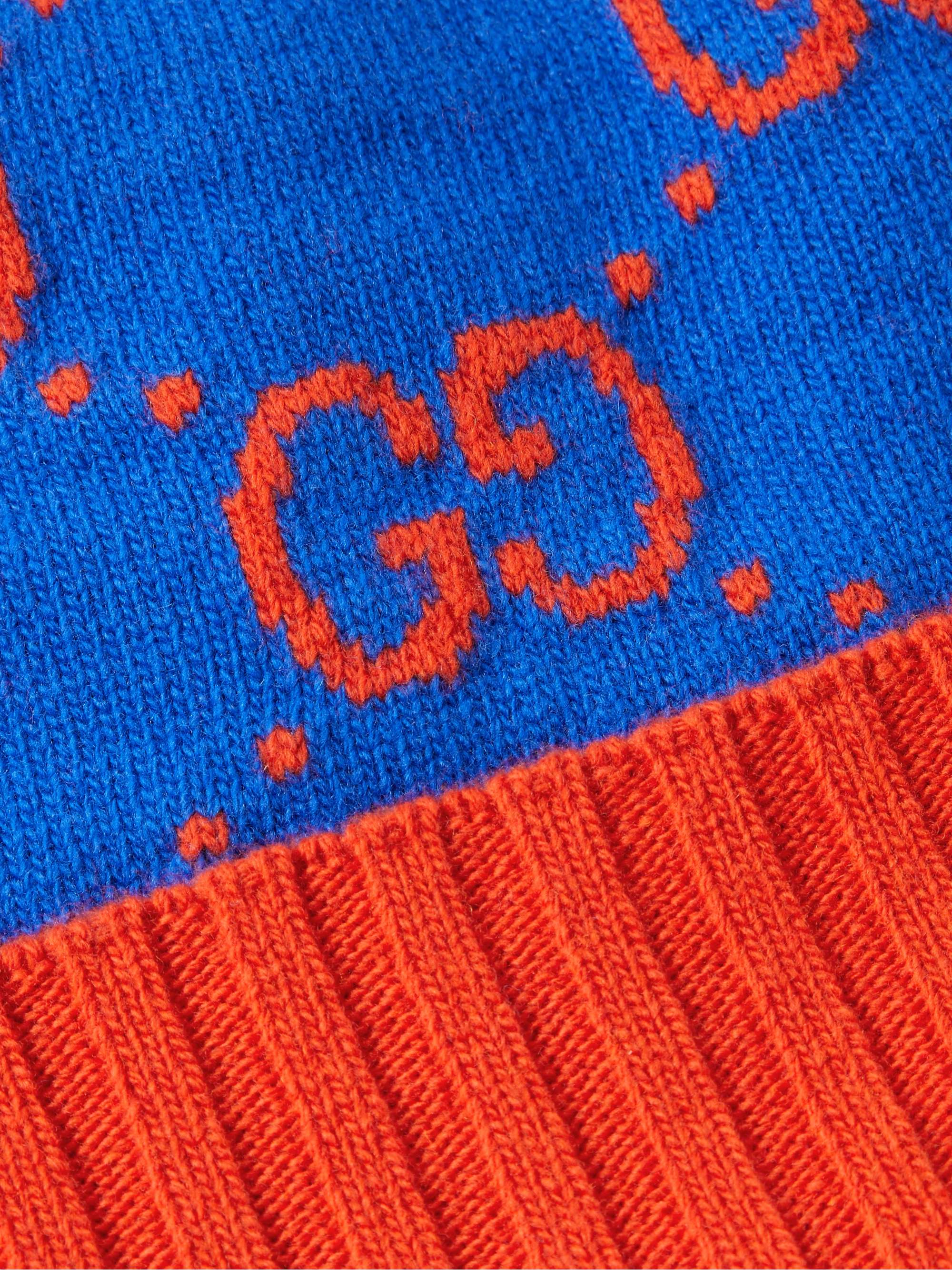 GUCCI Logo-Jacquard Wool Beanie