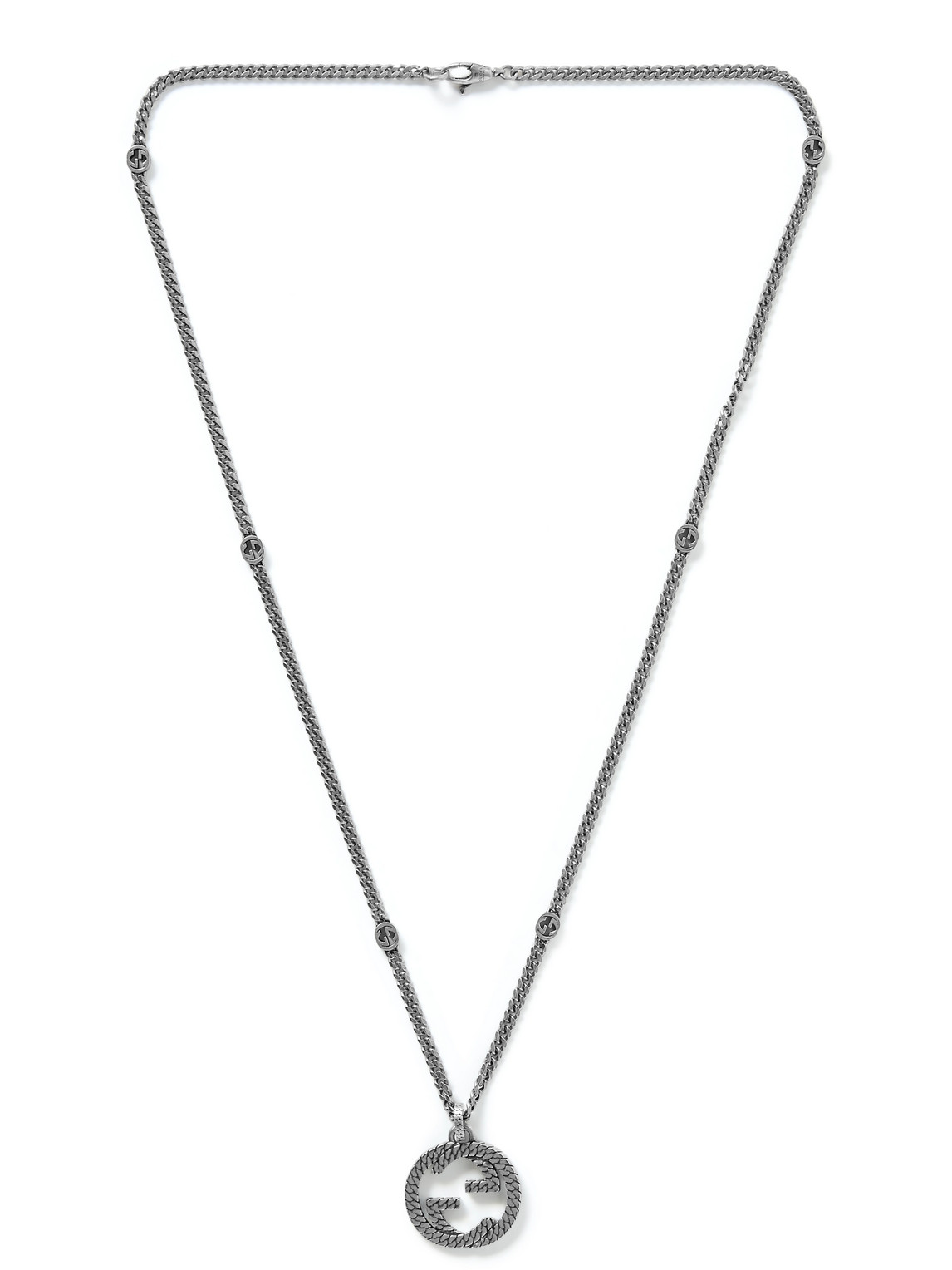 Gucci Sterling Silver Pendant Necklace
