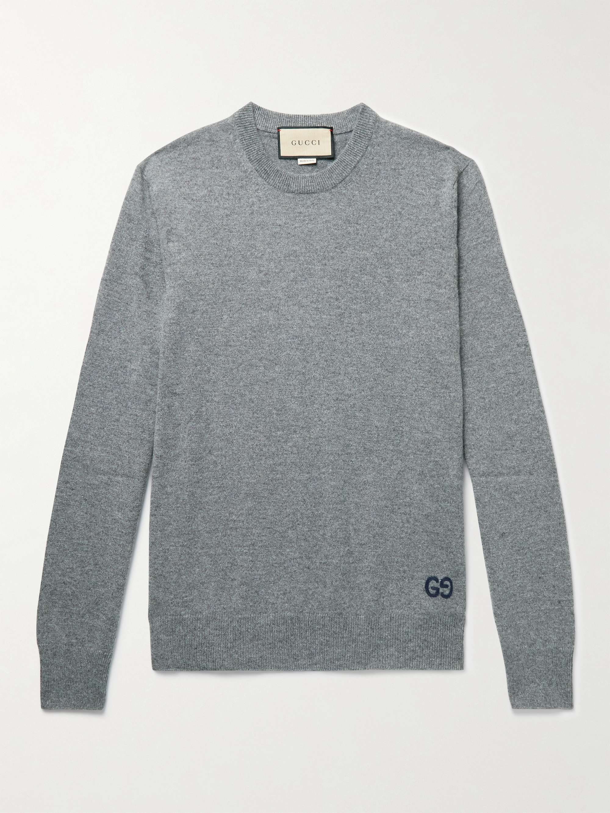 GUCCI Logo-embroidered cashmere sweater