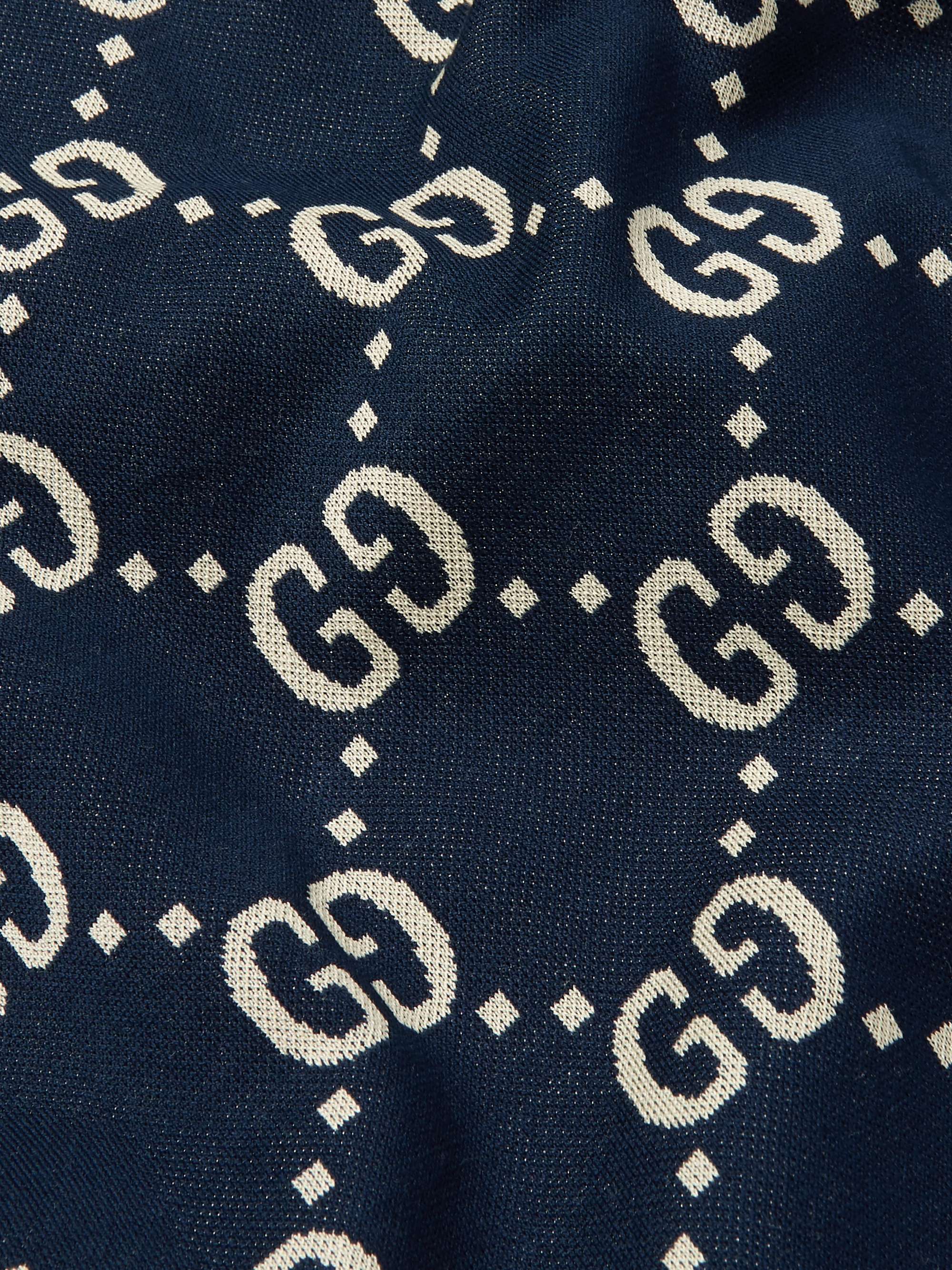GUCCI Striped Logo-Intarsia Cotton Track Jacket