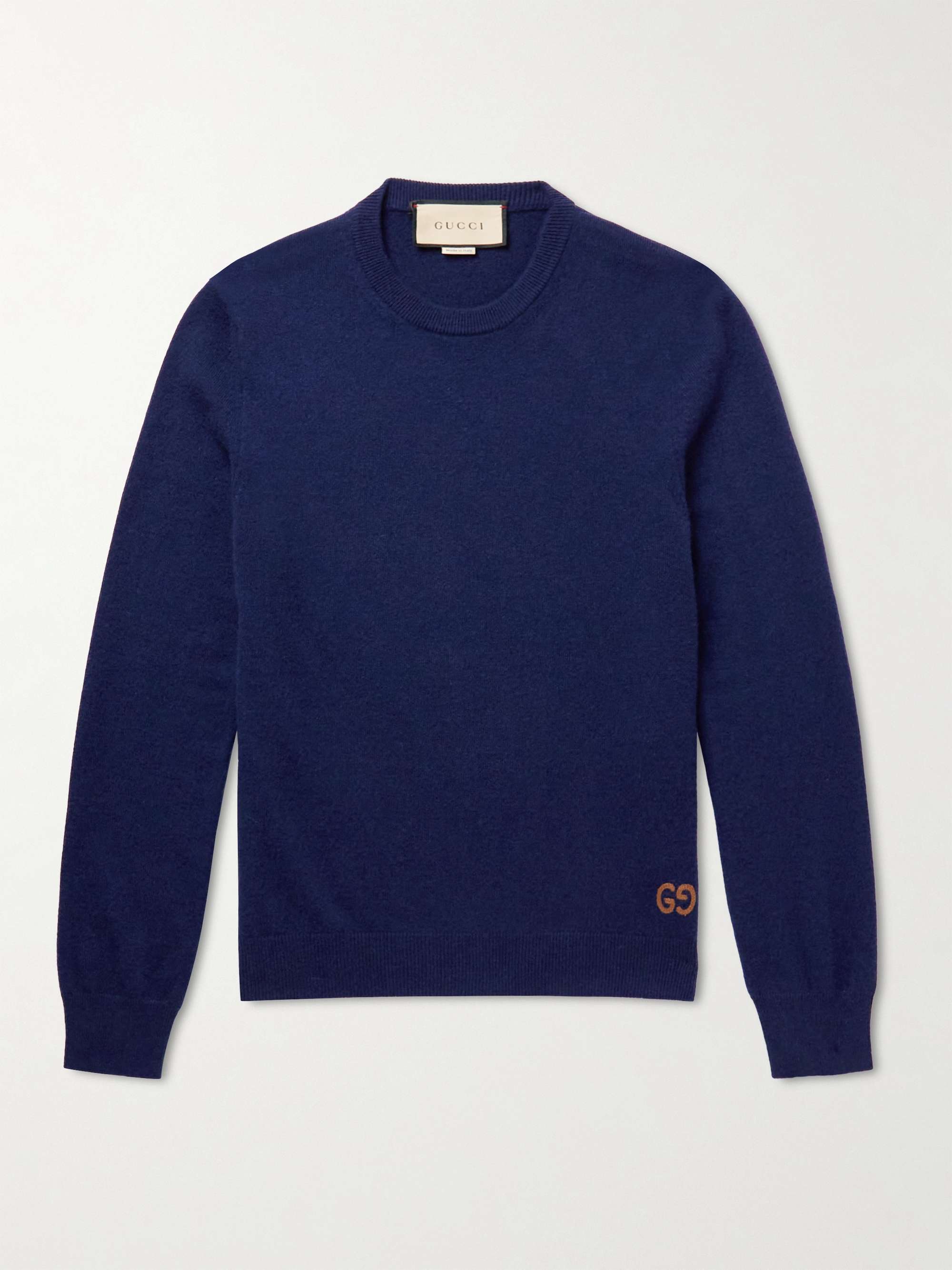 GUCCI Logo-embroidered cashmere sweater