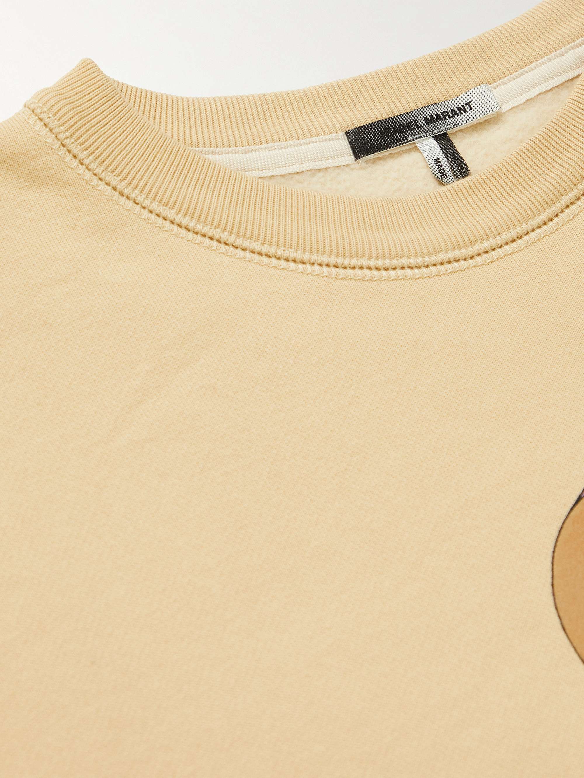 ISABEL MARANT Miko Logo-Flocked Printed Cotton-Blend Jersey Sweatshirt