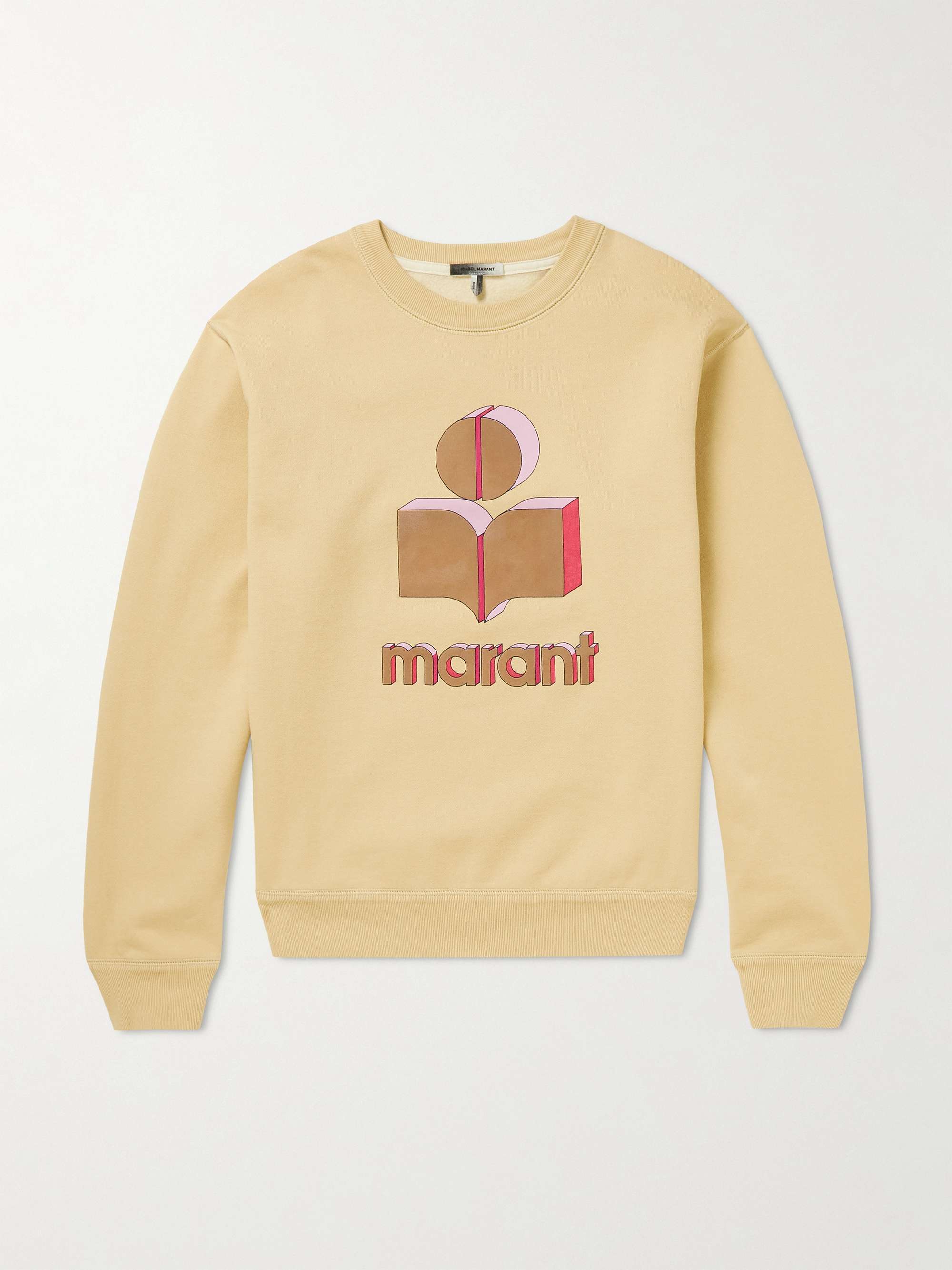 ISABEL MARANT Miko Logo-Flocked Printed Cotton-Blend Jersey Sweatshirt