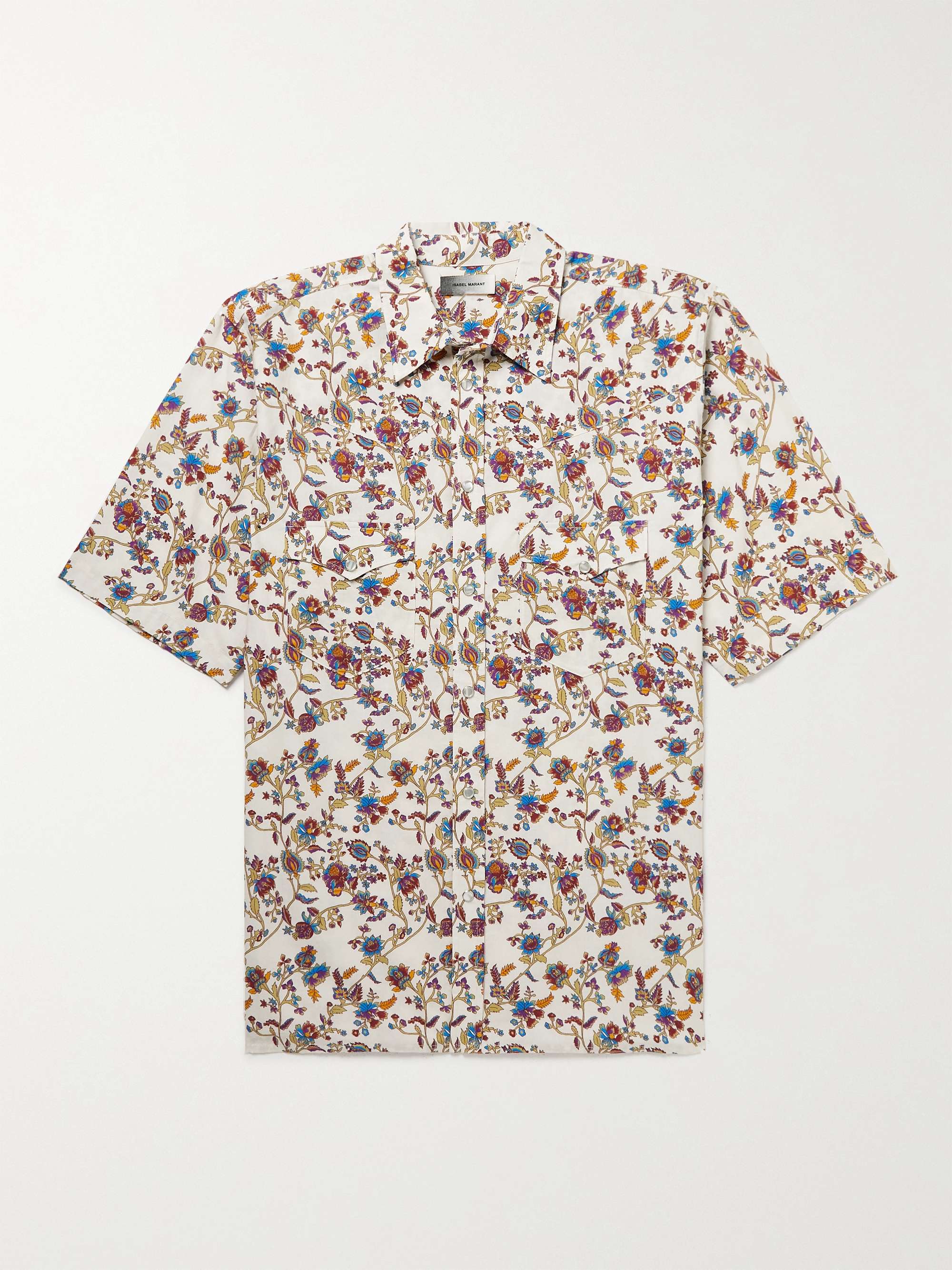 ISABEL MARANT Bigilian Oversized Floral-Print Cotton Shirt