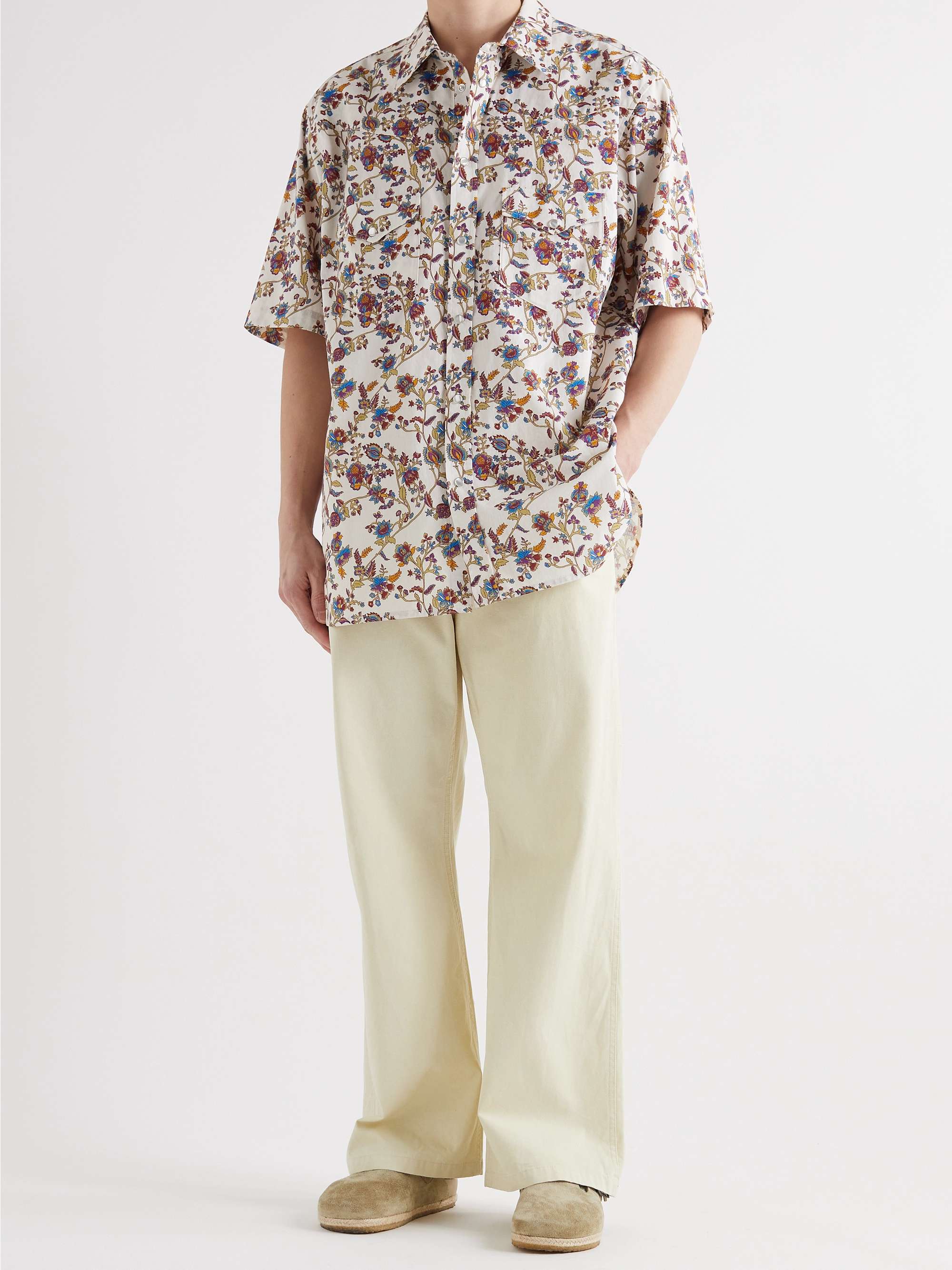 ISABEL MARANT Bigilian Oversized Floral-Print Cotton Shirt