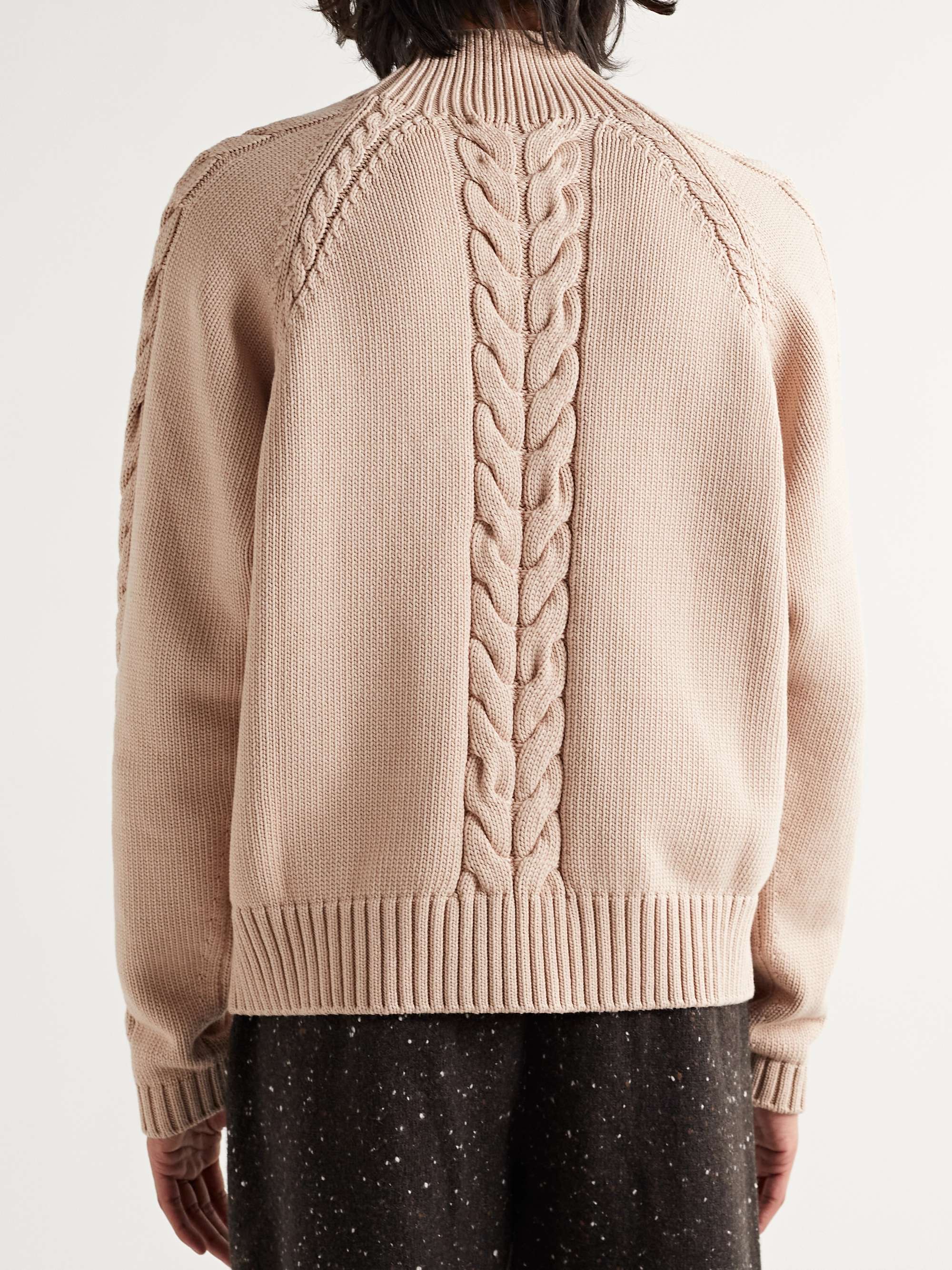 NANUSHKA Saul Cable-Knit Organic Cotton-Blend Sweater