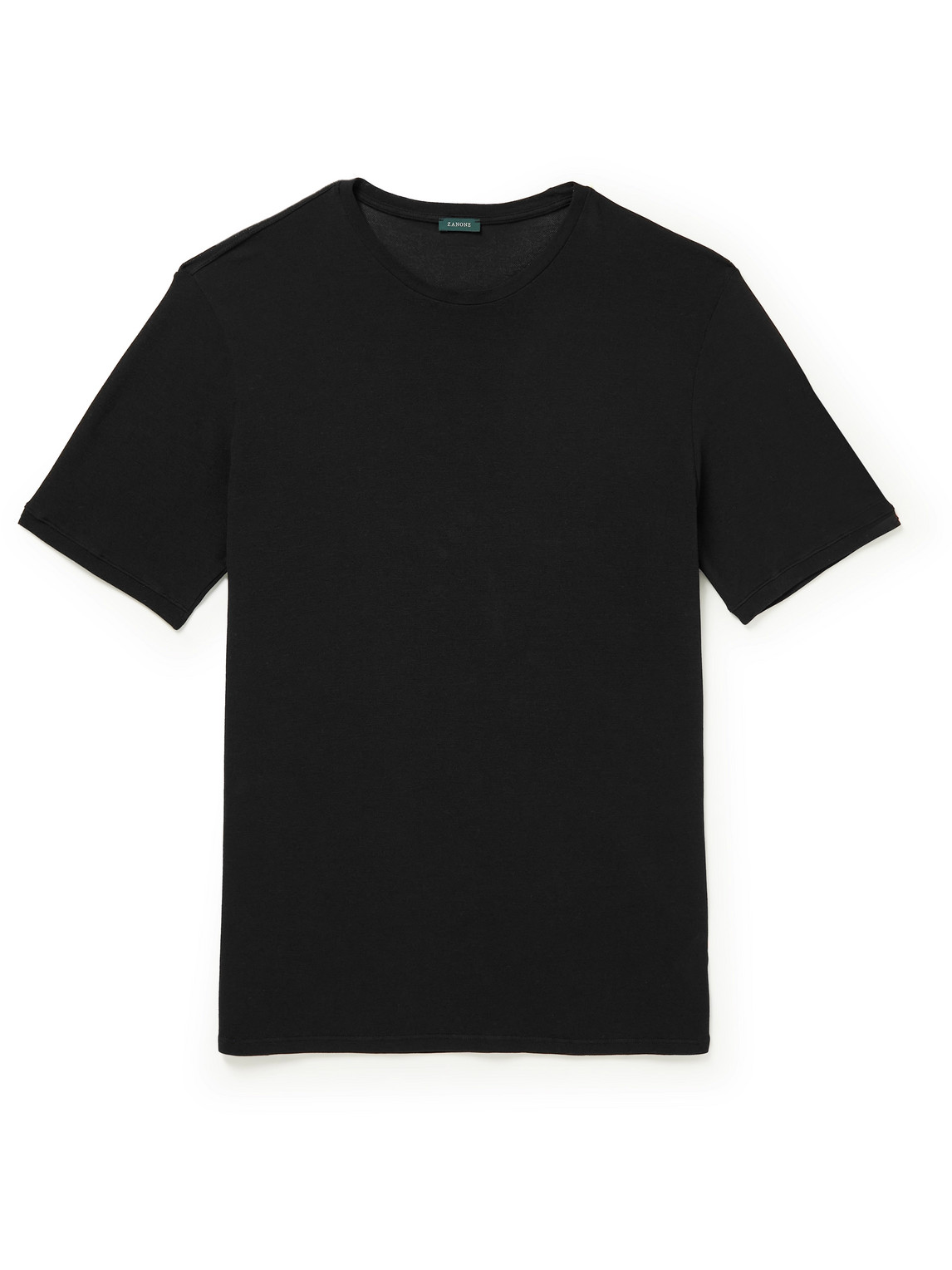 Incotex Cotton-piqué T-shirt In Black