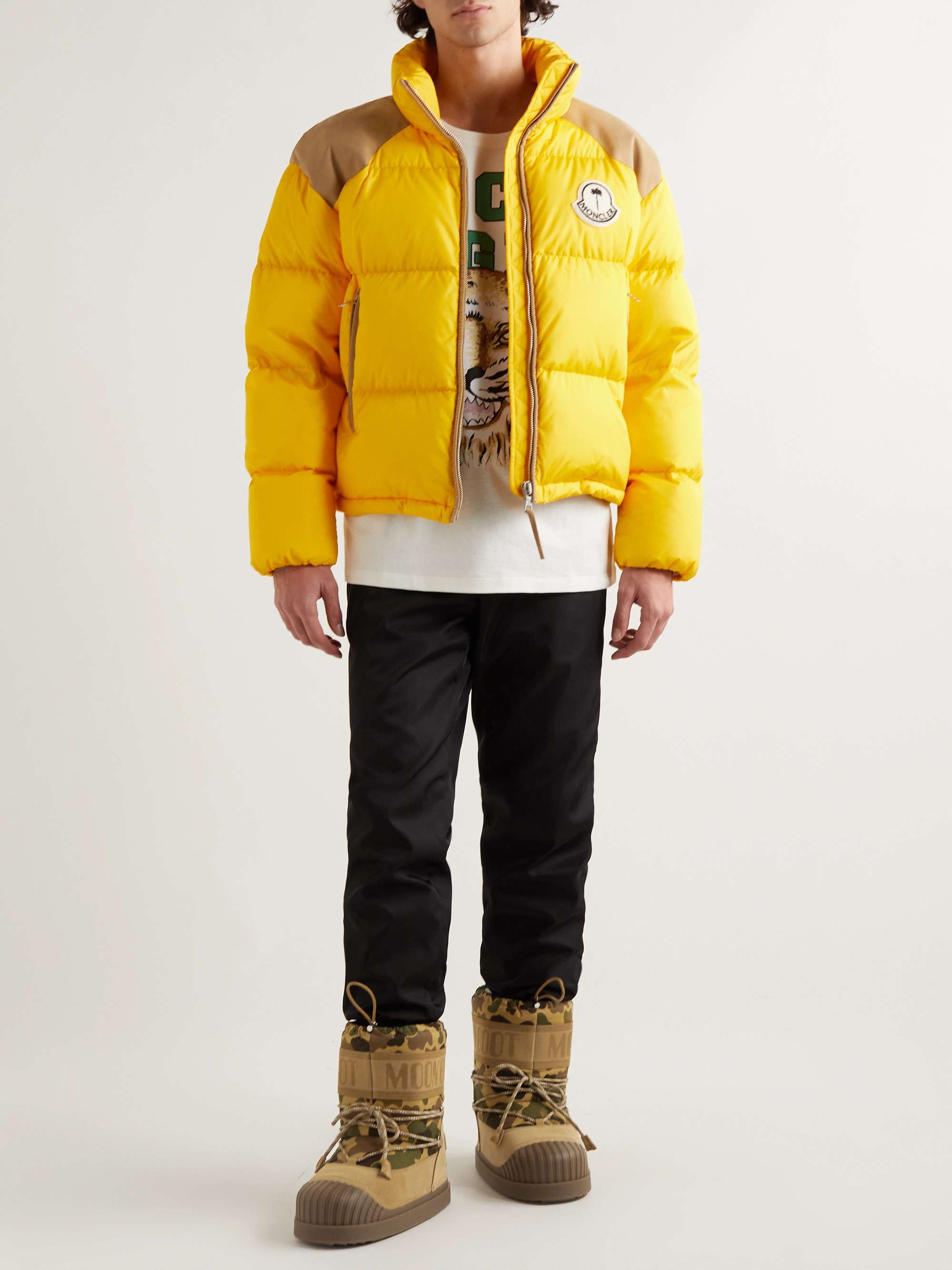 MONCLER GENIUS 8 Moncler Palm Angels + Moon Boot Shedir Fleece-Lined Camouflage-Print Canvas and Suede Snow Boots