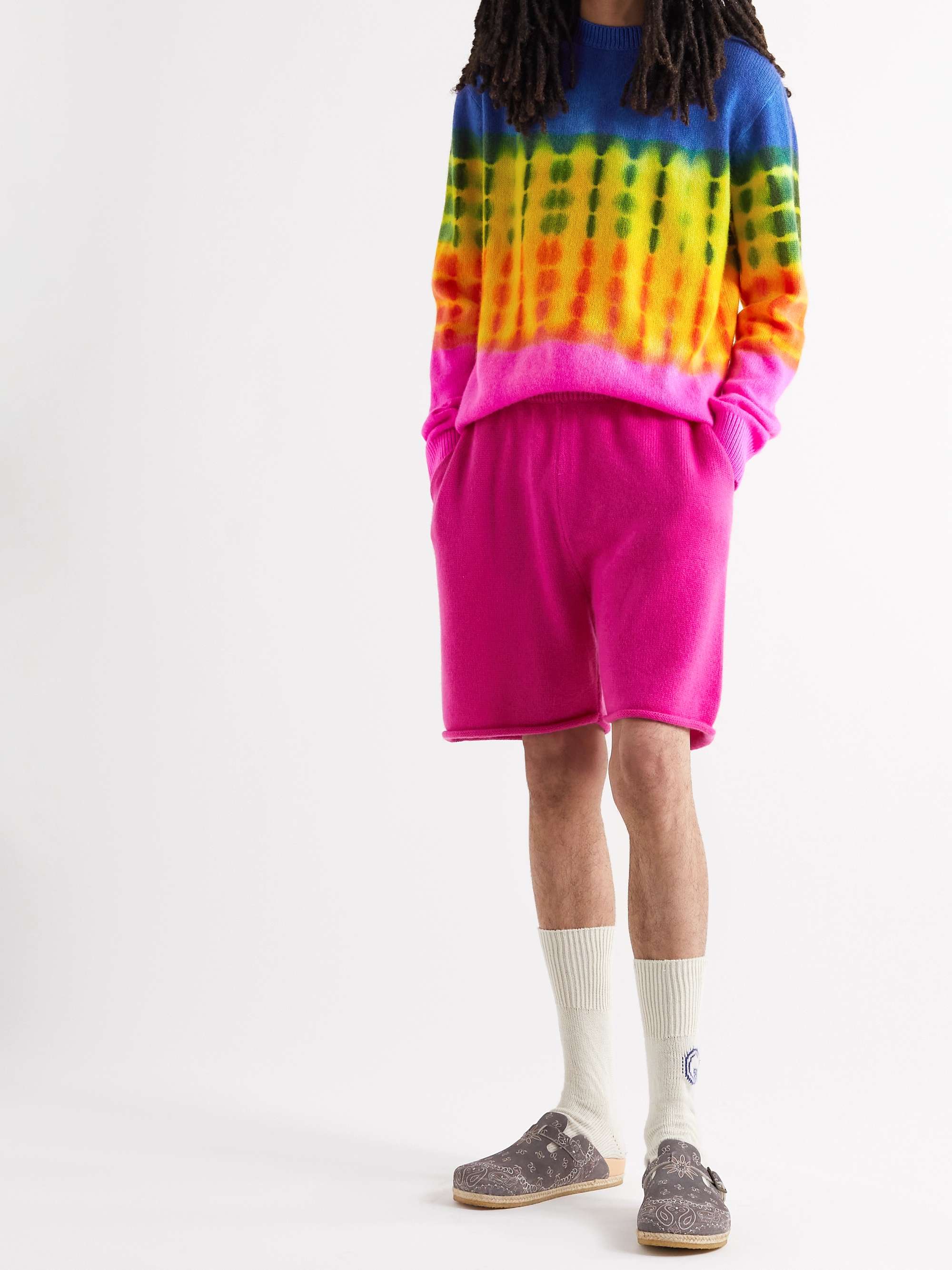 THE ELDER STATESMAN Tie-Dyed Cashmere Sweater