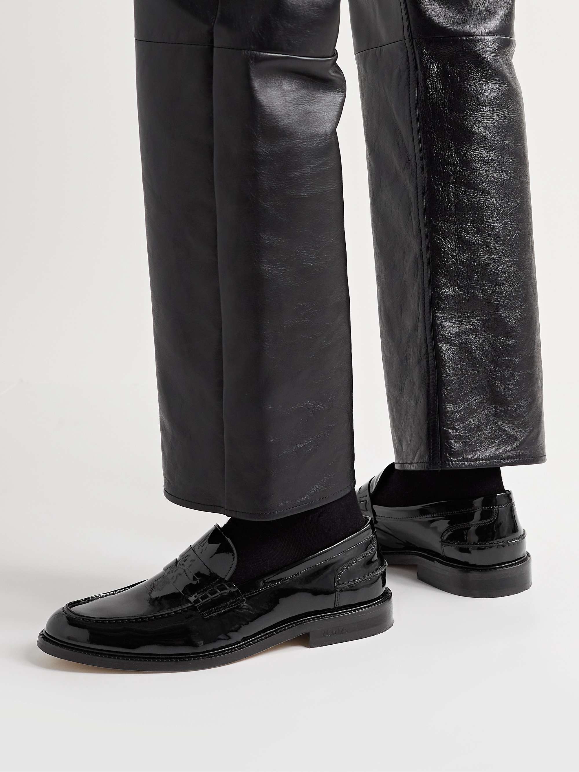 VINNY'S Townee Patent-Leather Penny Loafers