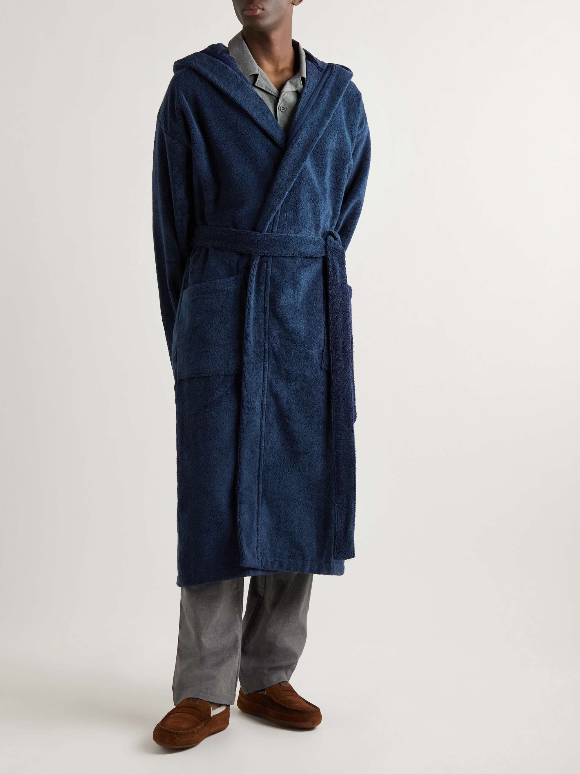 SCHIESSER Essentials Cotton-Terry Hooded Robe