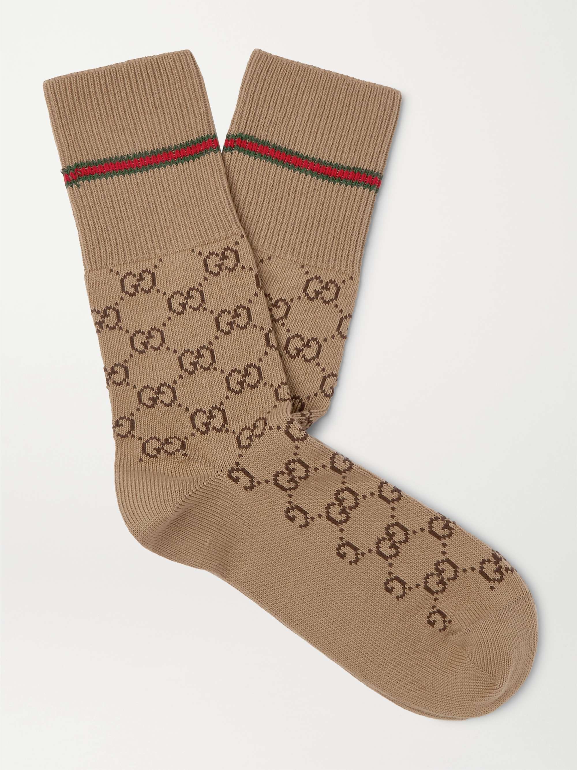 GUCCI Logo-Jacquard Cotton-Blend Socks
