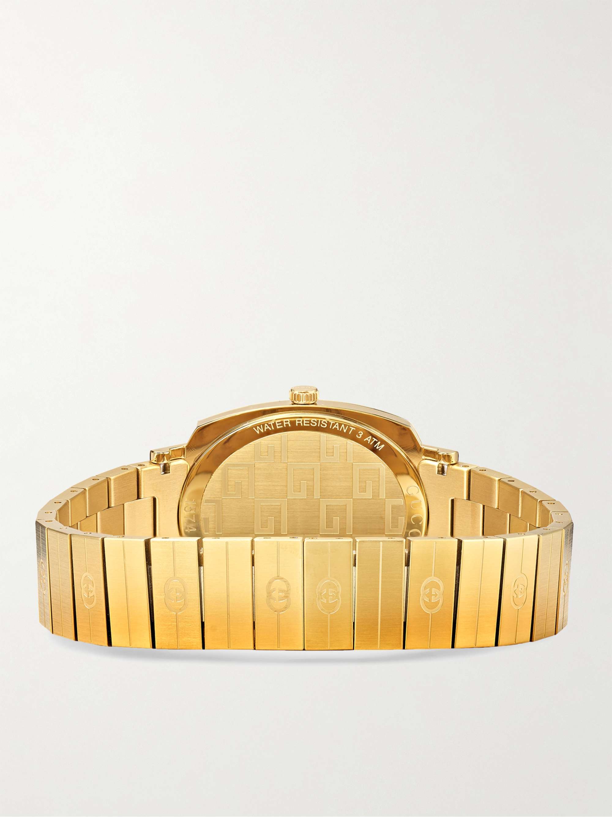 GUCCI Grip 38mm Gold-Tone PVD-Coated Watch