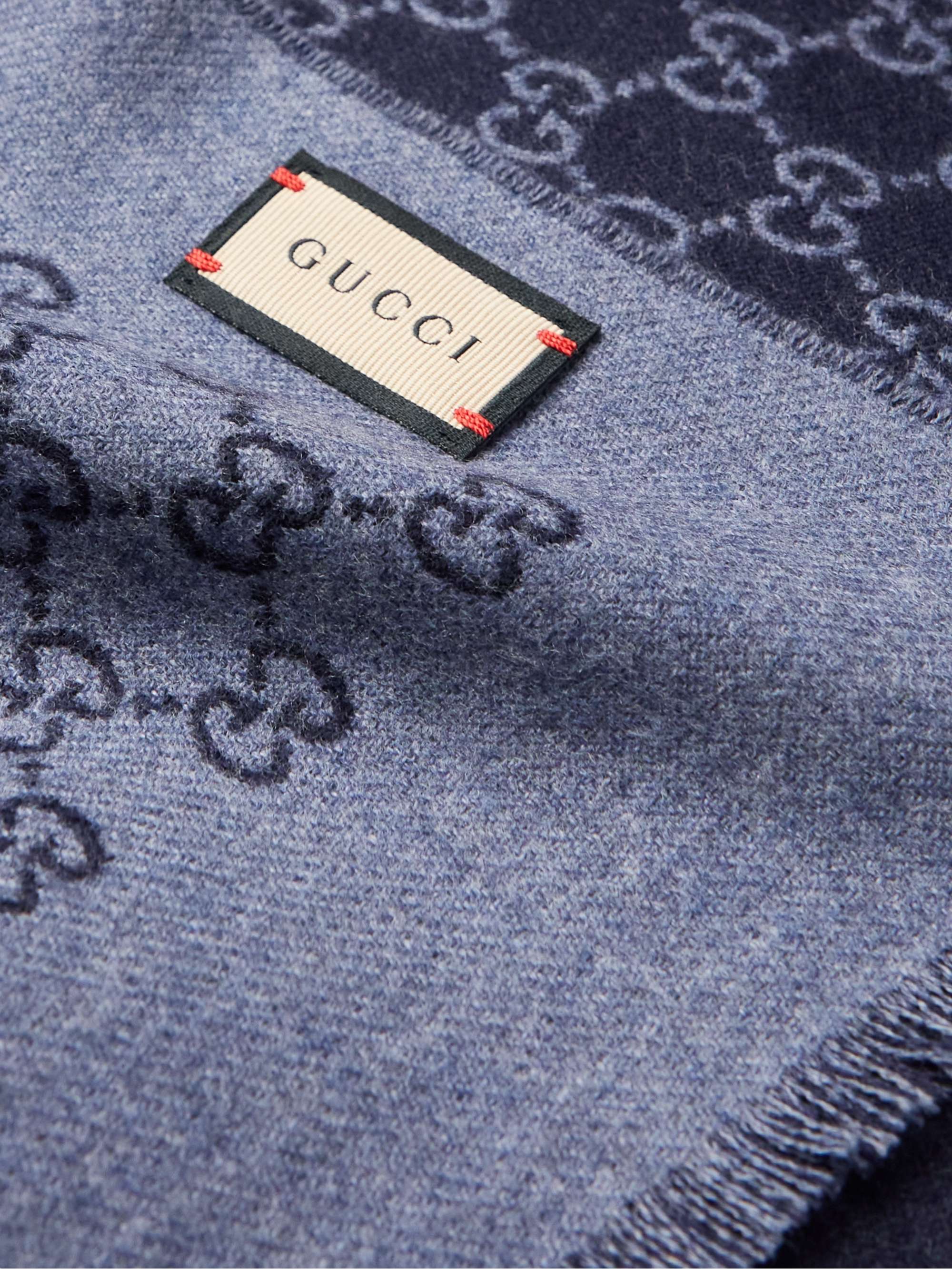 GUCCI 1054210 : Reversible Logo-Print Wool Scarf