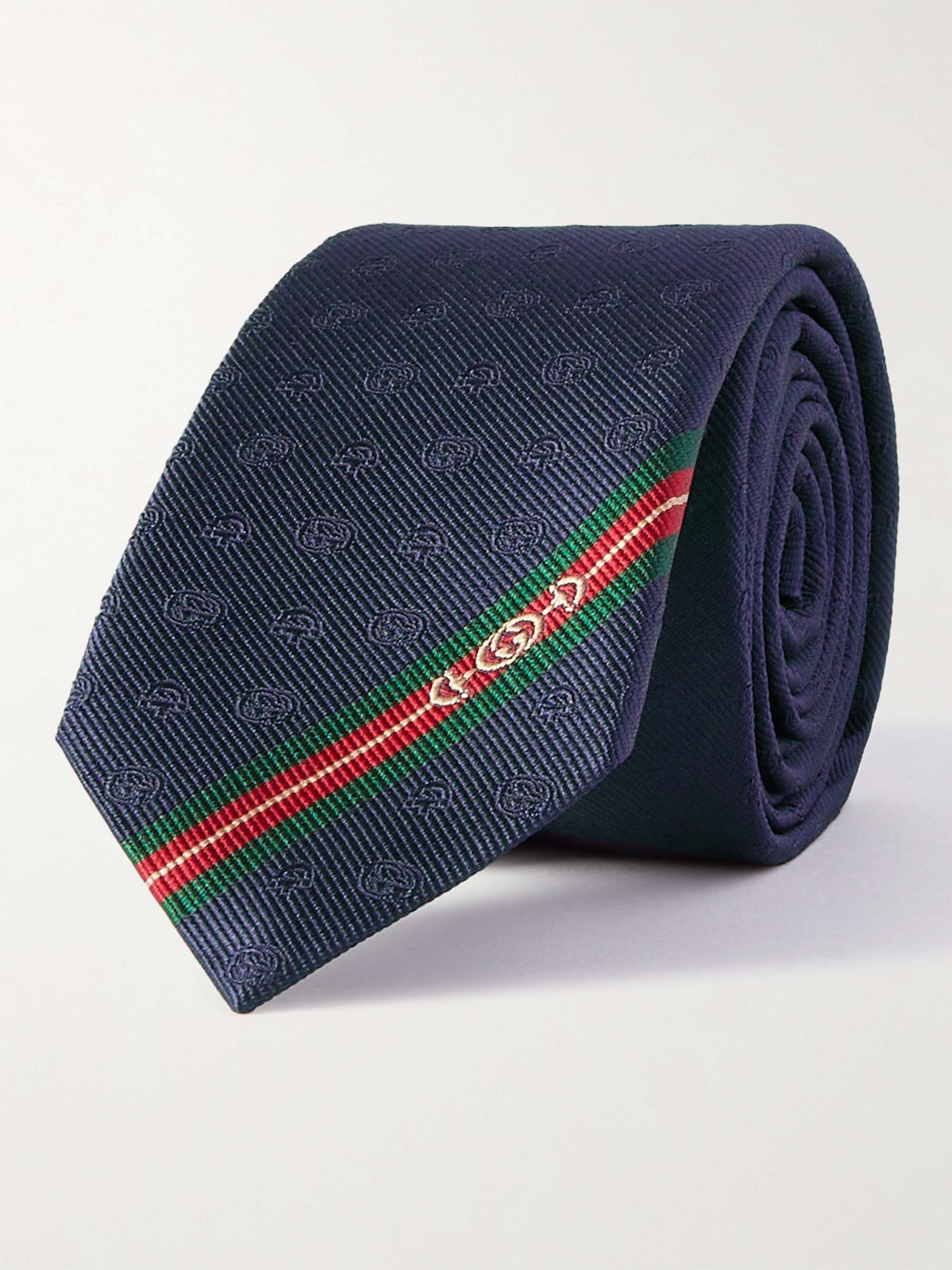 구찌 실크 자가드 넥타이 (선물 추천) Gucci 7cm Logo-Jacquard Silk Tie,Blue