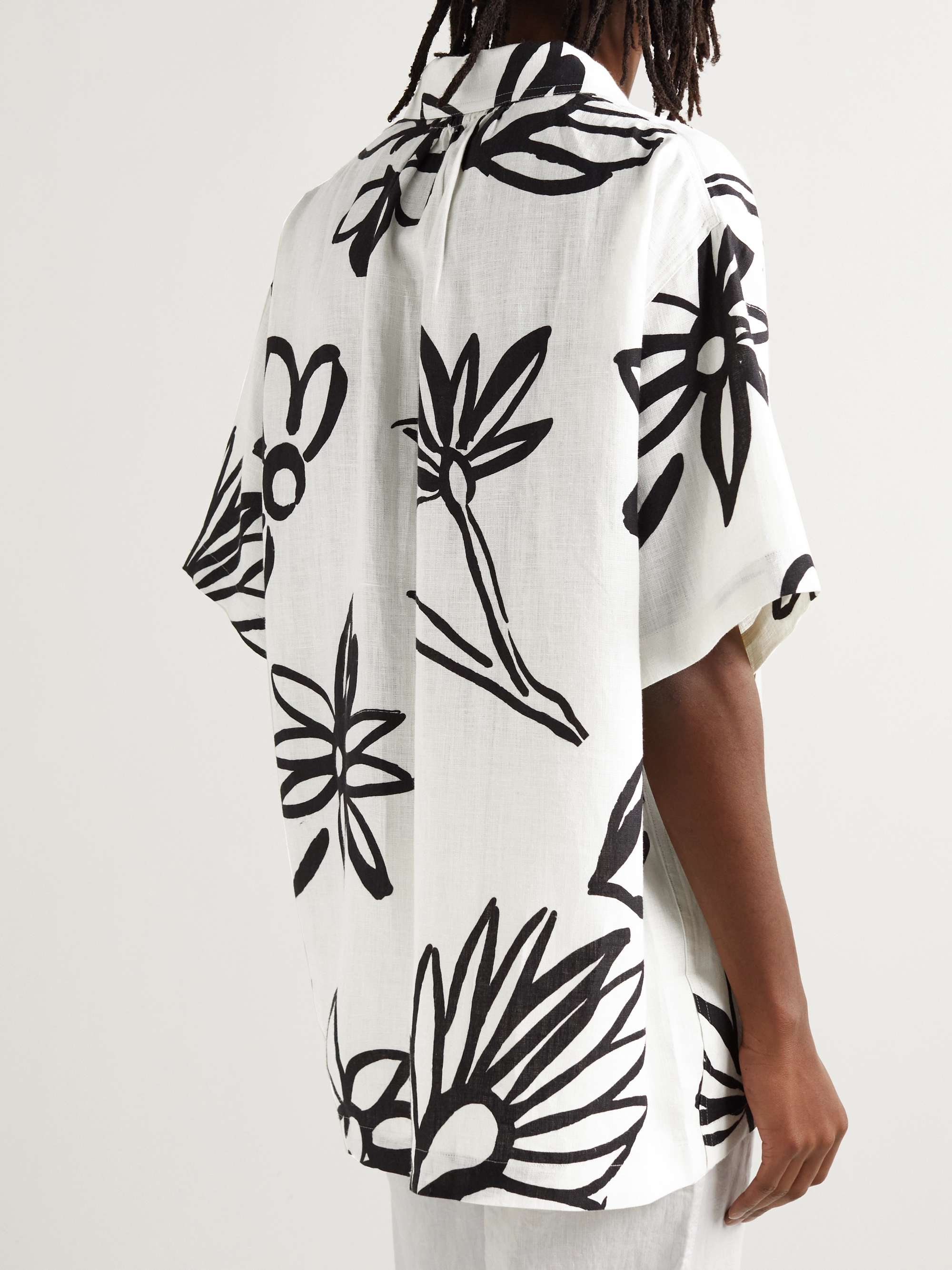 JACQUEMUS Melancia Layered Floral-Print Satin Shirt