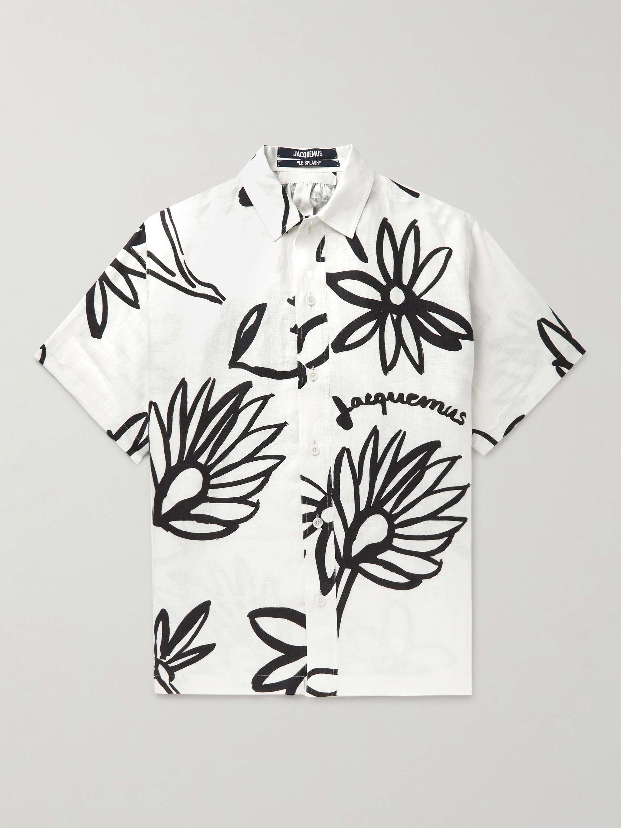 JACQUEMUS Melancia Layered Floral-Print Satin Shirt