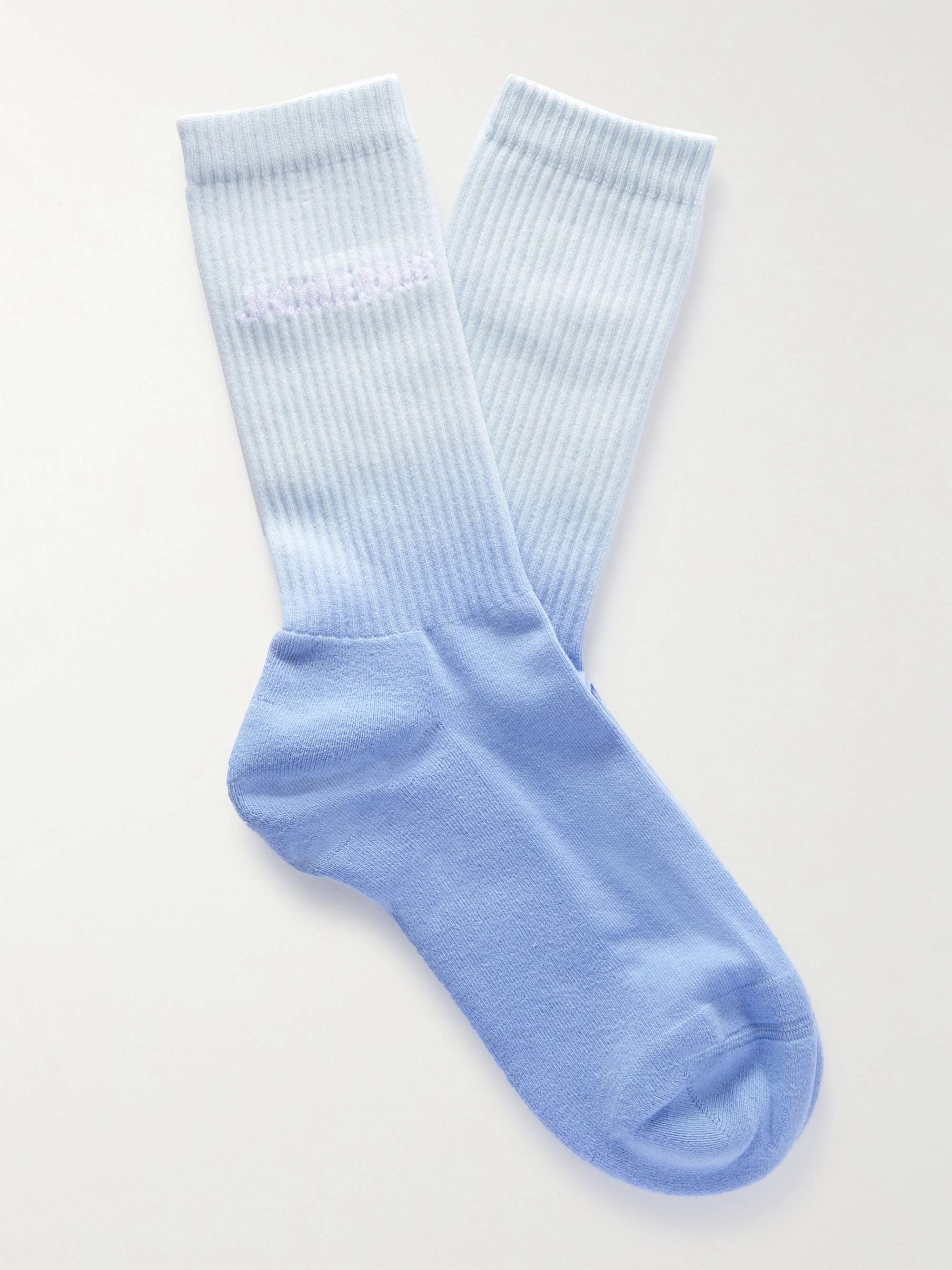 JACQUEMUS Ribbed Dégradé Cotton-Blend Socks