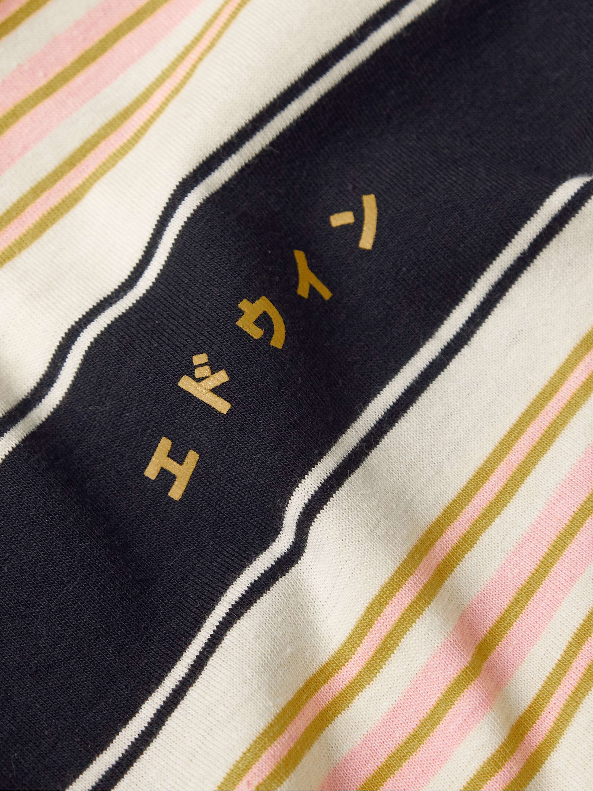 EDWIN Printed Striped Cotton-Jersey T-Shirt