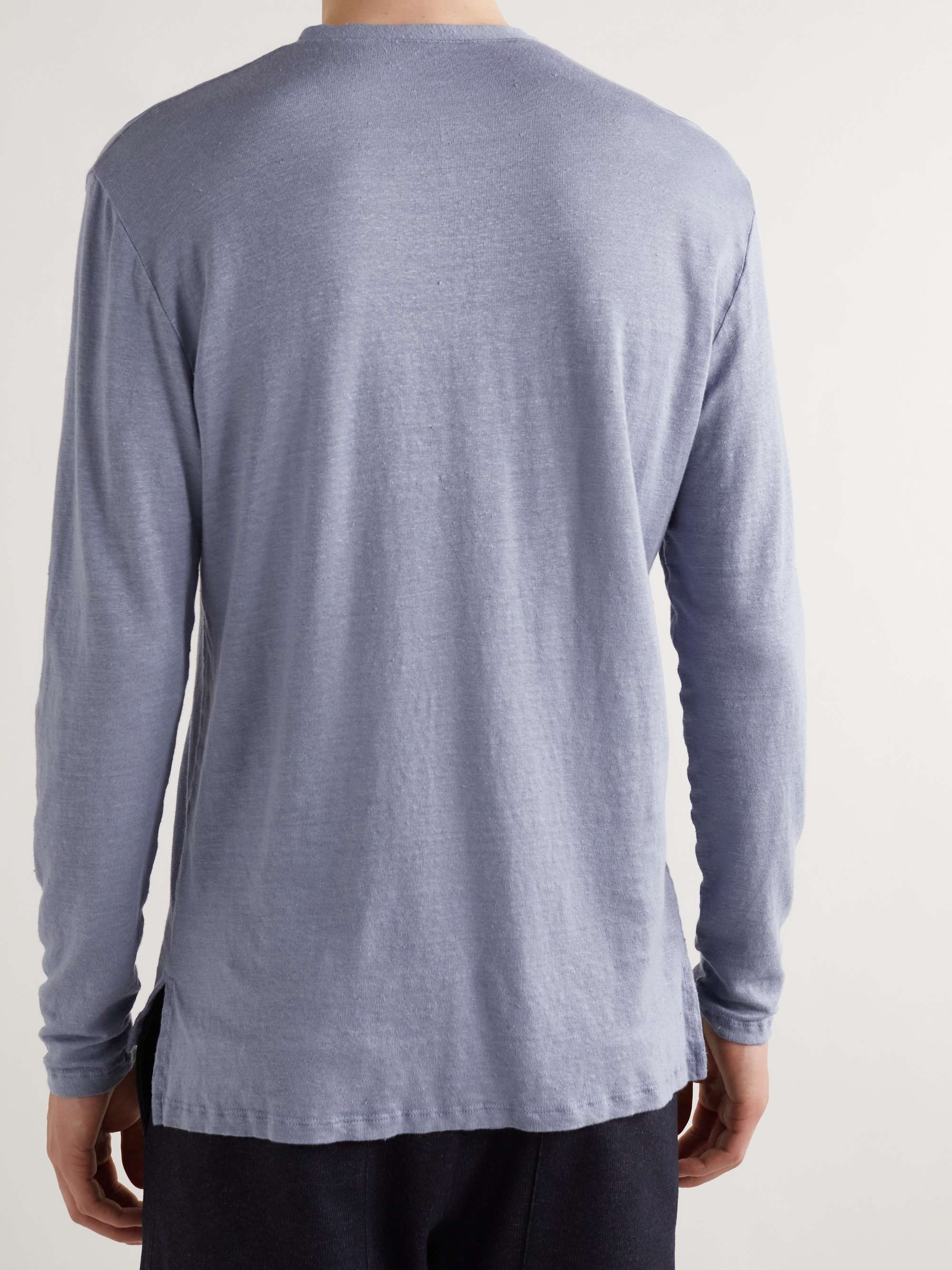 BARENA Batifogia Carlino Linen-Blend Henley T-Shirt