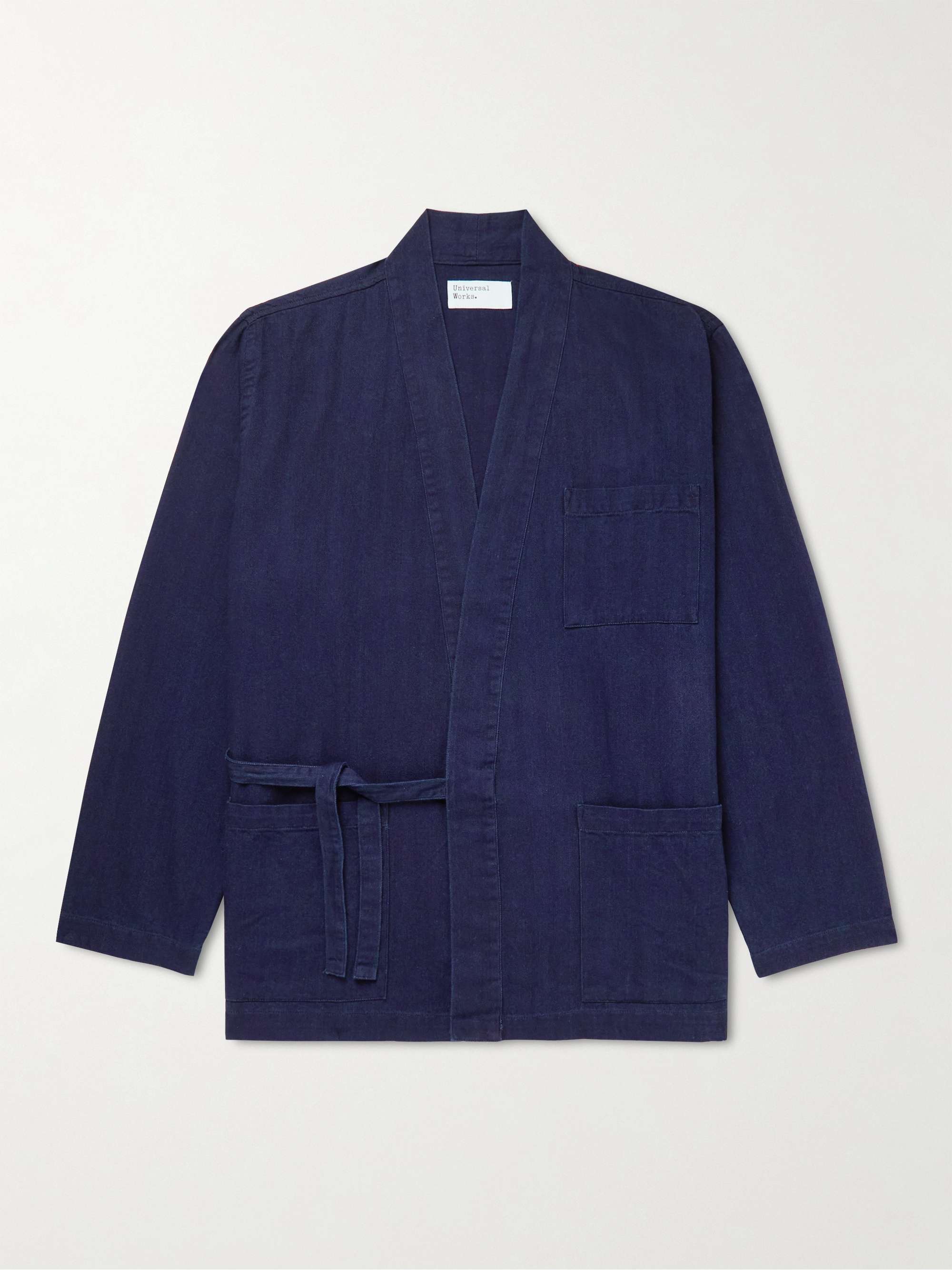 UNIVERSAL WORKS Kyoto Indigo-Dyed Herringbone Denim Jacket