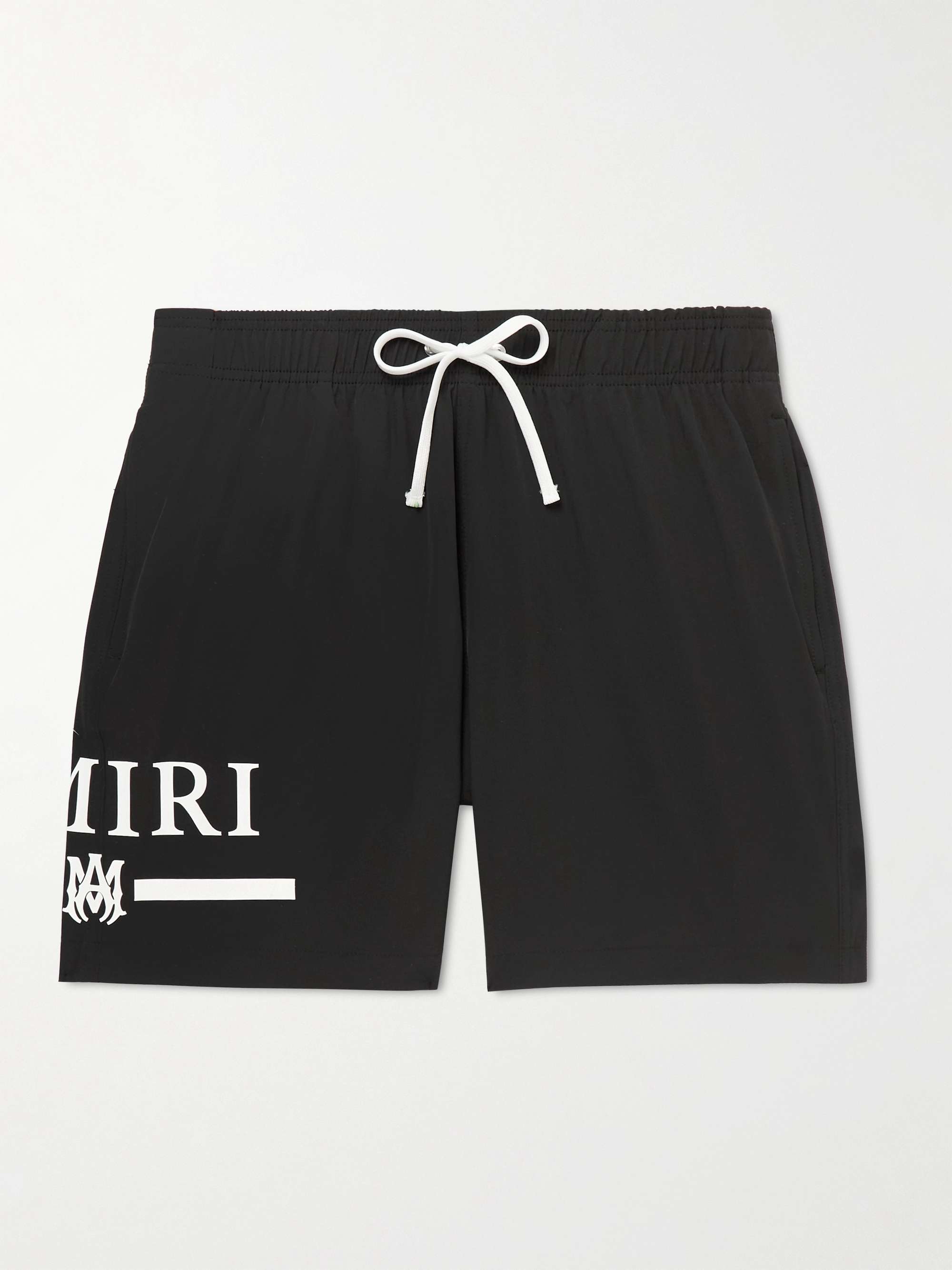 AMIRI MA Straight-Leg Short-Length Logo-Print Swim Shorts