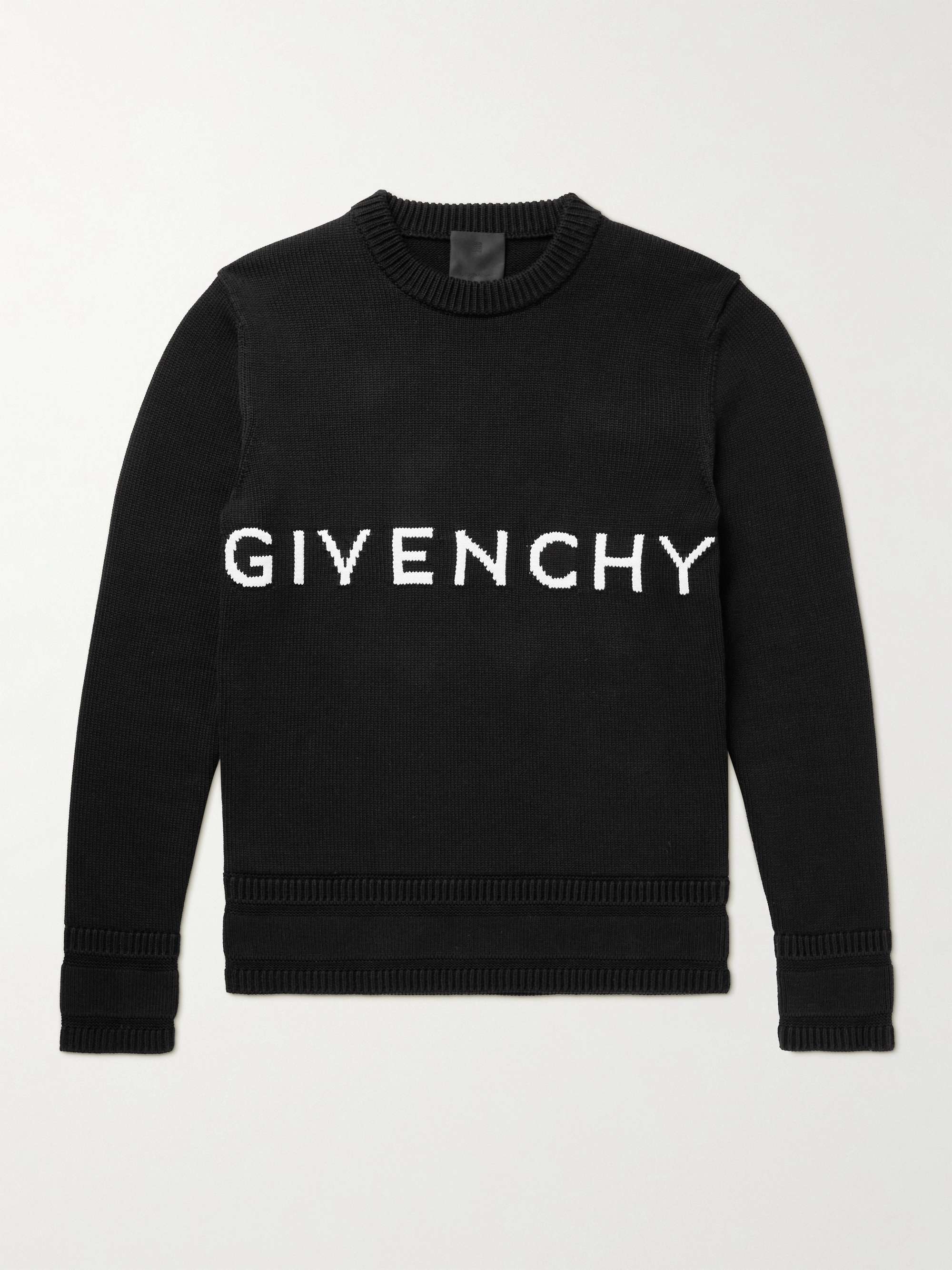 GIVENCHY Logo-Intarsia Cotton Sweater