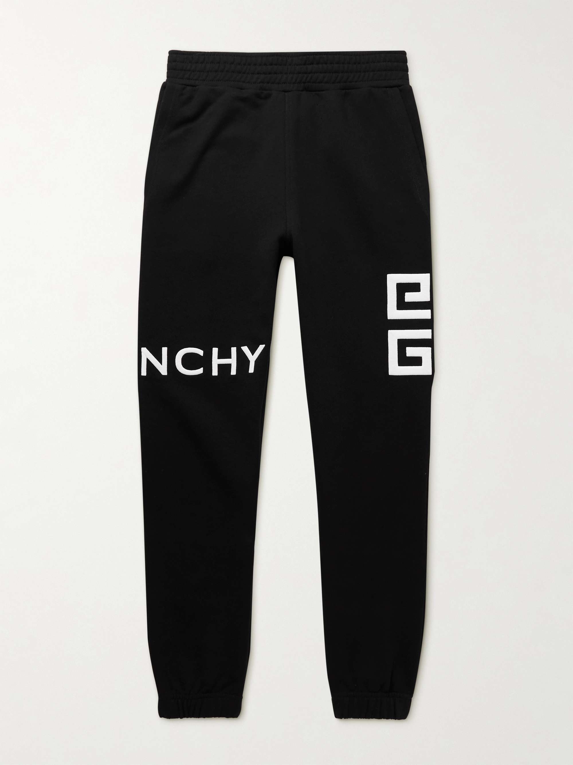 GIVENCHY Slim-Fit Logo-Embroidered Cotton-Jersey Sweatpants