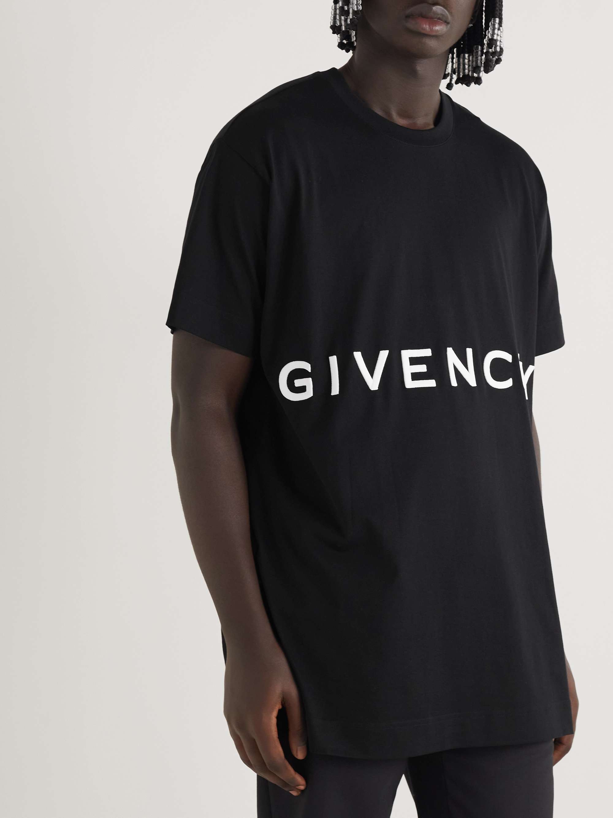 GIVENCHY Logo-Embroidered Cotton-Jersey T-Shirt