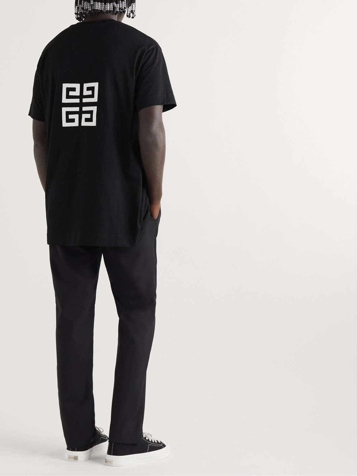Givenchy Logo-embroidered Cotton-jersey T-shirt In Black | ModeSens