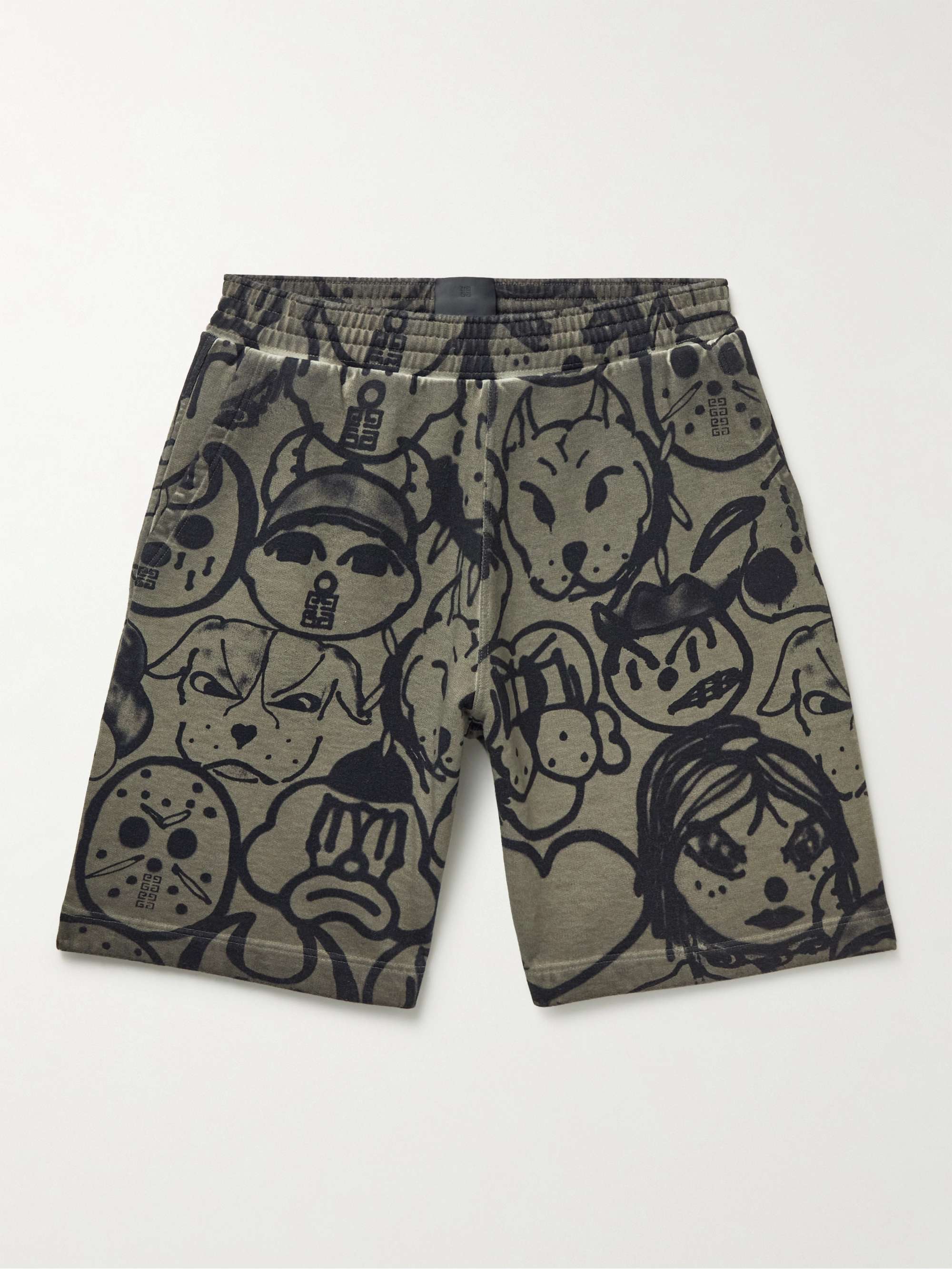 GIVENCHY + Chito Wide-Leg Printed Cotton-Jersey Shorts