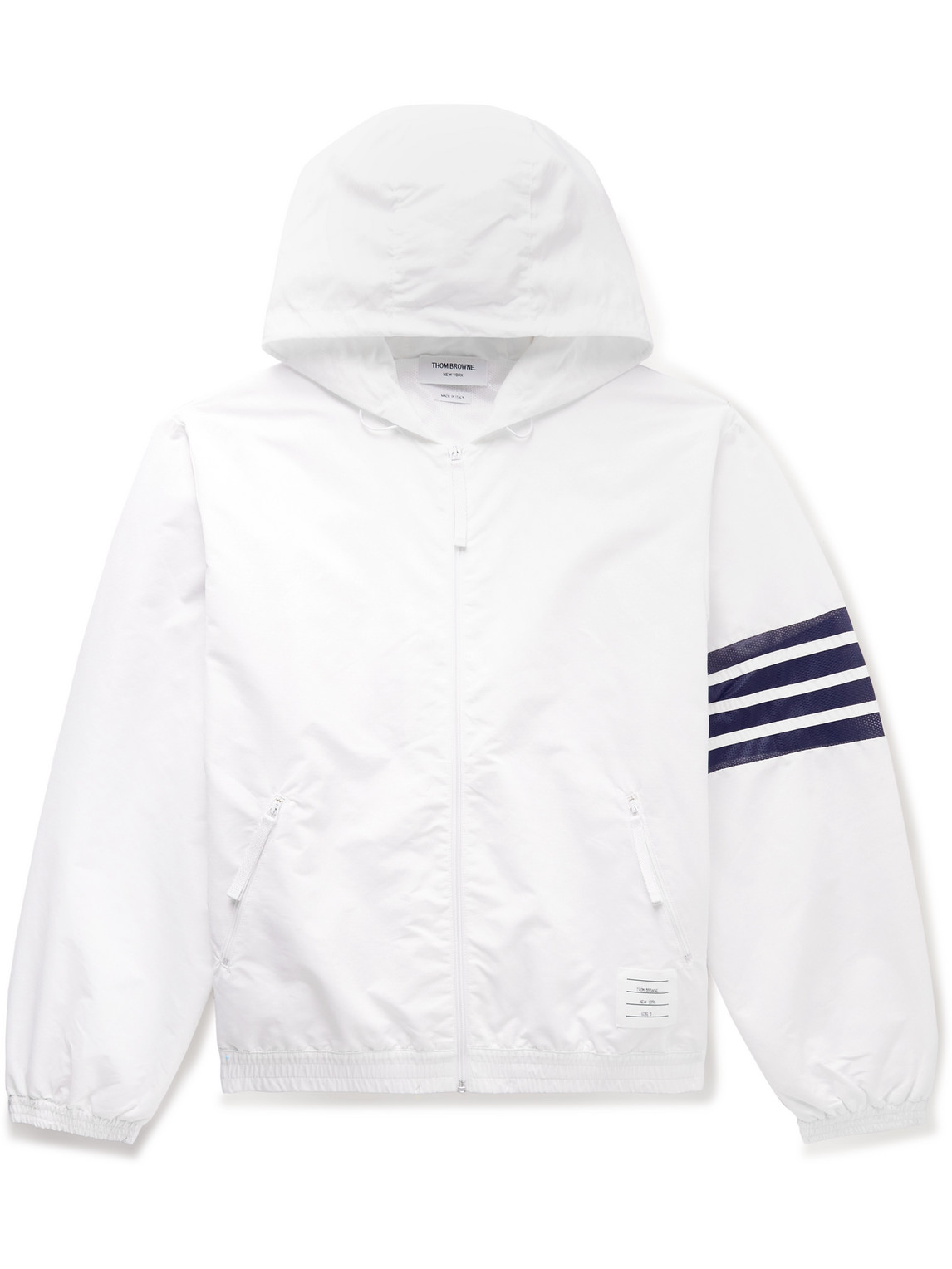 Thom Browne Striped Ripstop Track Jacket In White