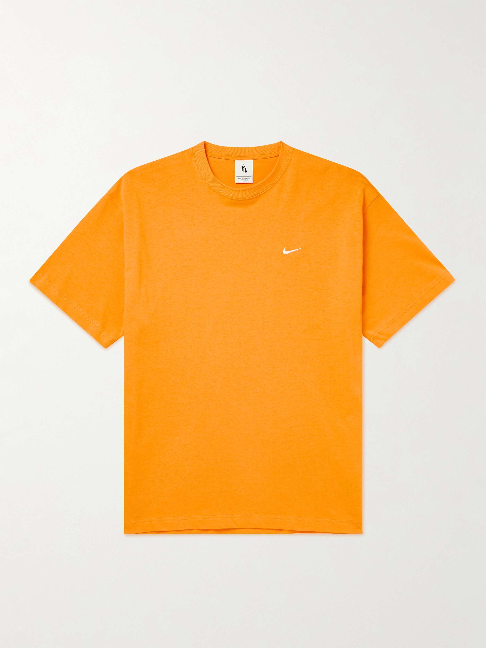 NIKE Logo-Embroidered Cotton-Jersey T-Shirt