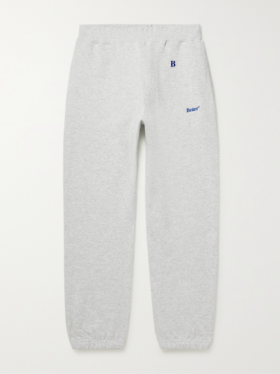 BETTER GIFT SHOP TAPERED LOGO-PRINT COTTON-JERSEY SWEATPANTS