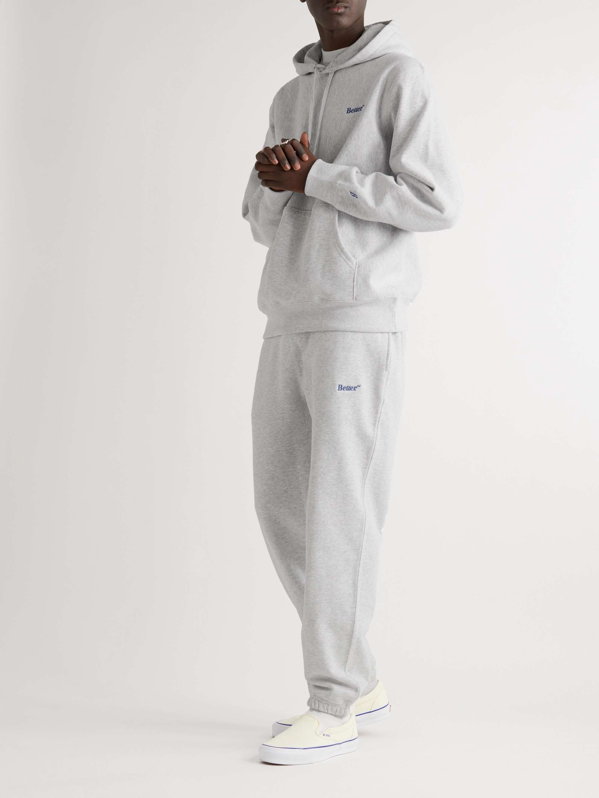 BETTER GIFT SHOP Tapered Logo-Print Cotton-Jersey Sweatpants