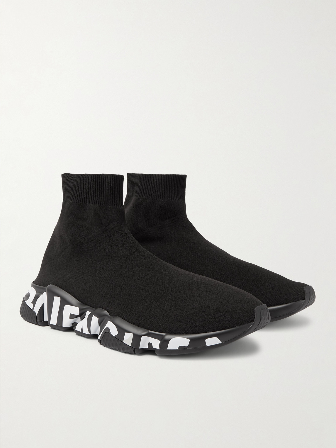 Balenciaga Speed Sneaker In Black Jacquard Knit | ModeSens