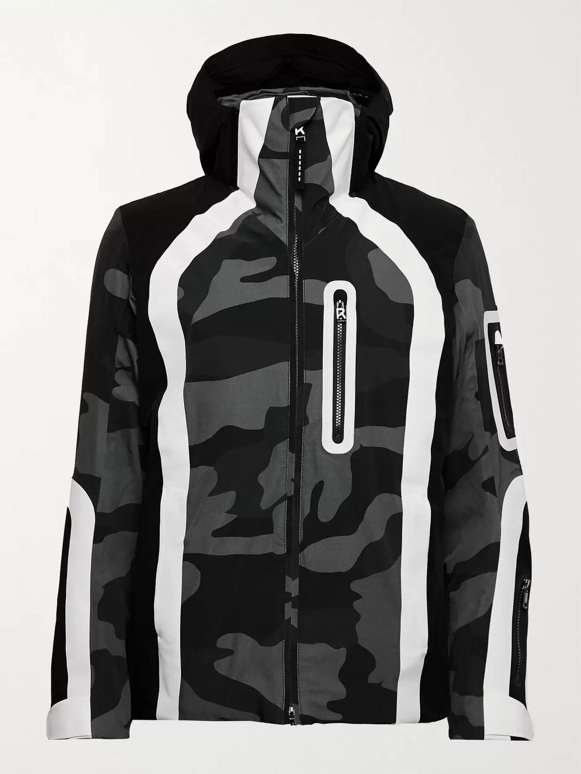 Bogner Nik-t Camouflage-print Padded Hooded Ski Jacket In Black