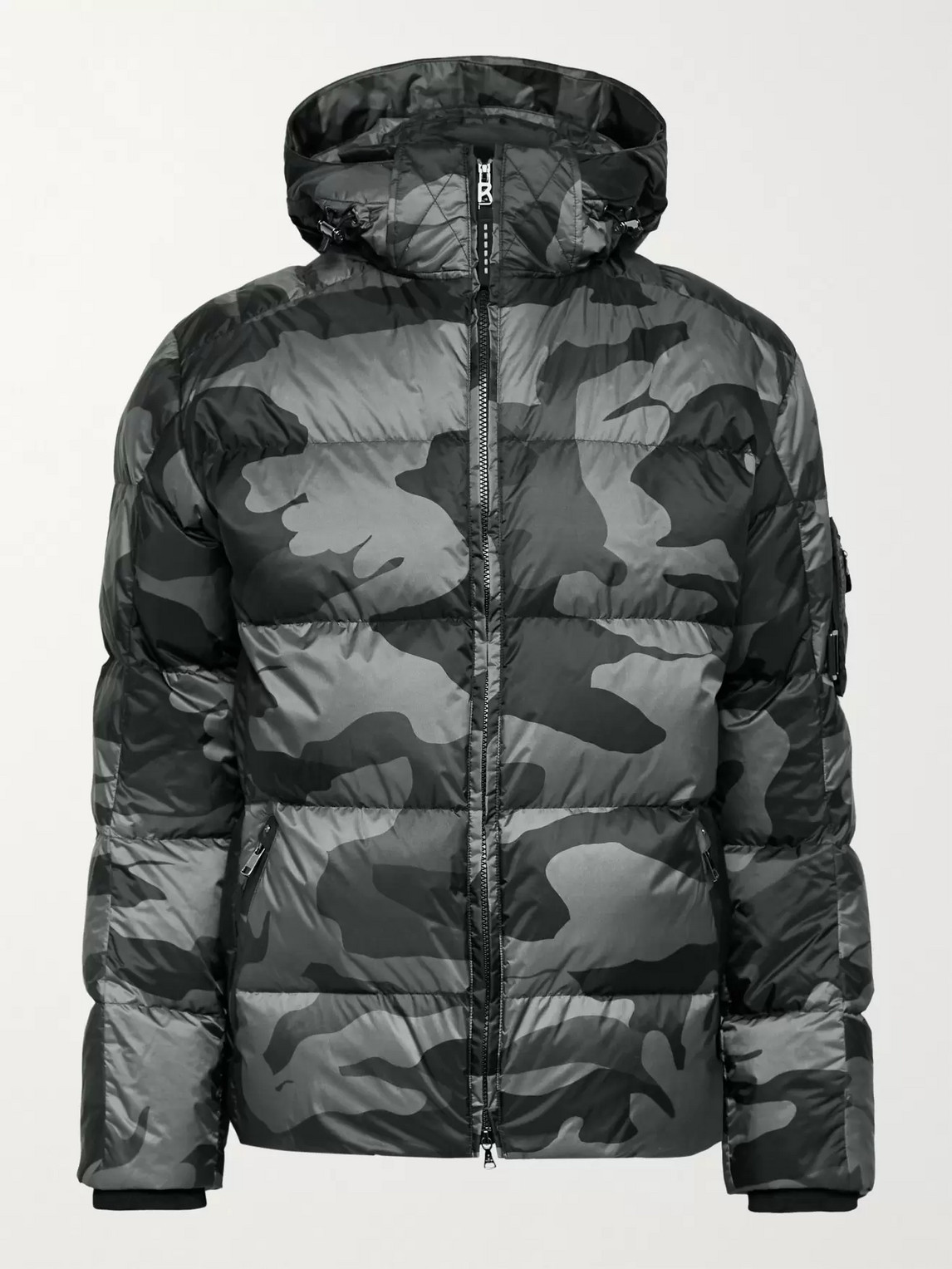 BOGNER SIMON 2-D QUILTED CAMOUFLAGE-PRINT DOWN HOODED SKI JACKET