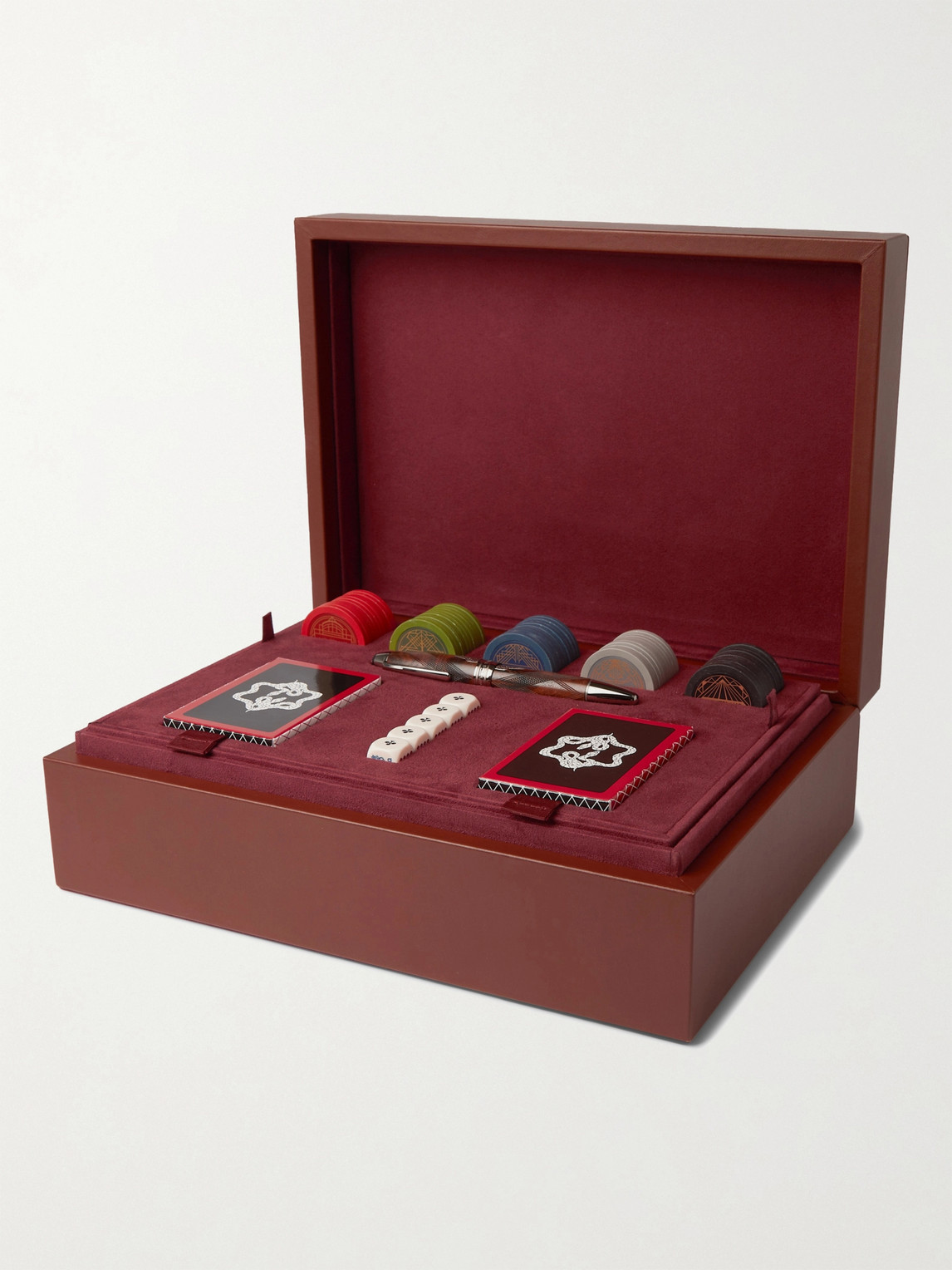 Montblanc Purdey The Art Of Gifting Poker Set In Brown