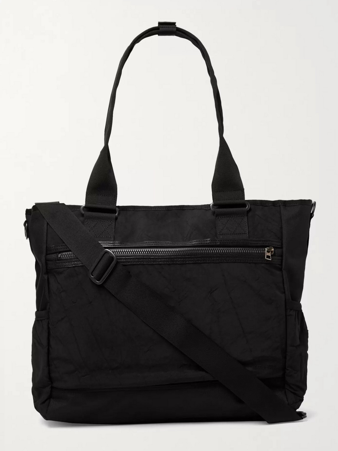 Master-piece Rebirth Project Leather-trimmed Nylon Messenger Bag In Black