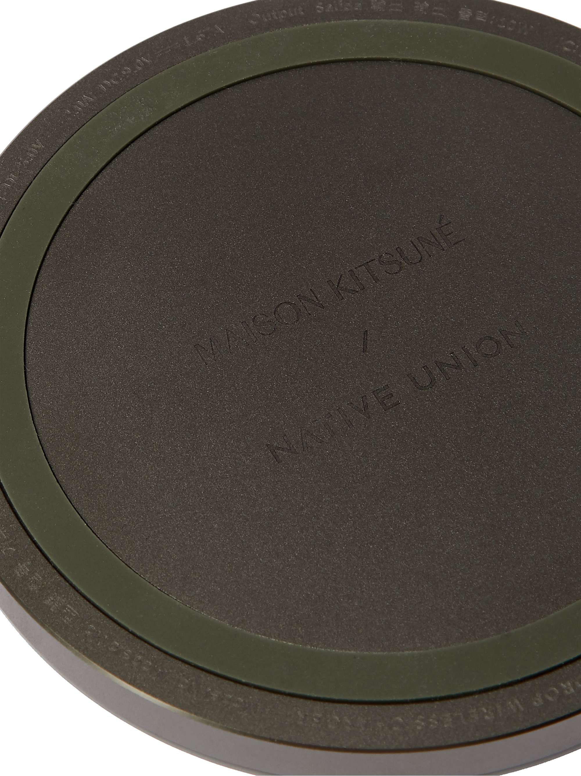 NATIVE UNION + Maison Kitsuné Drop Logo-Detailed Wireless Charger