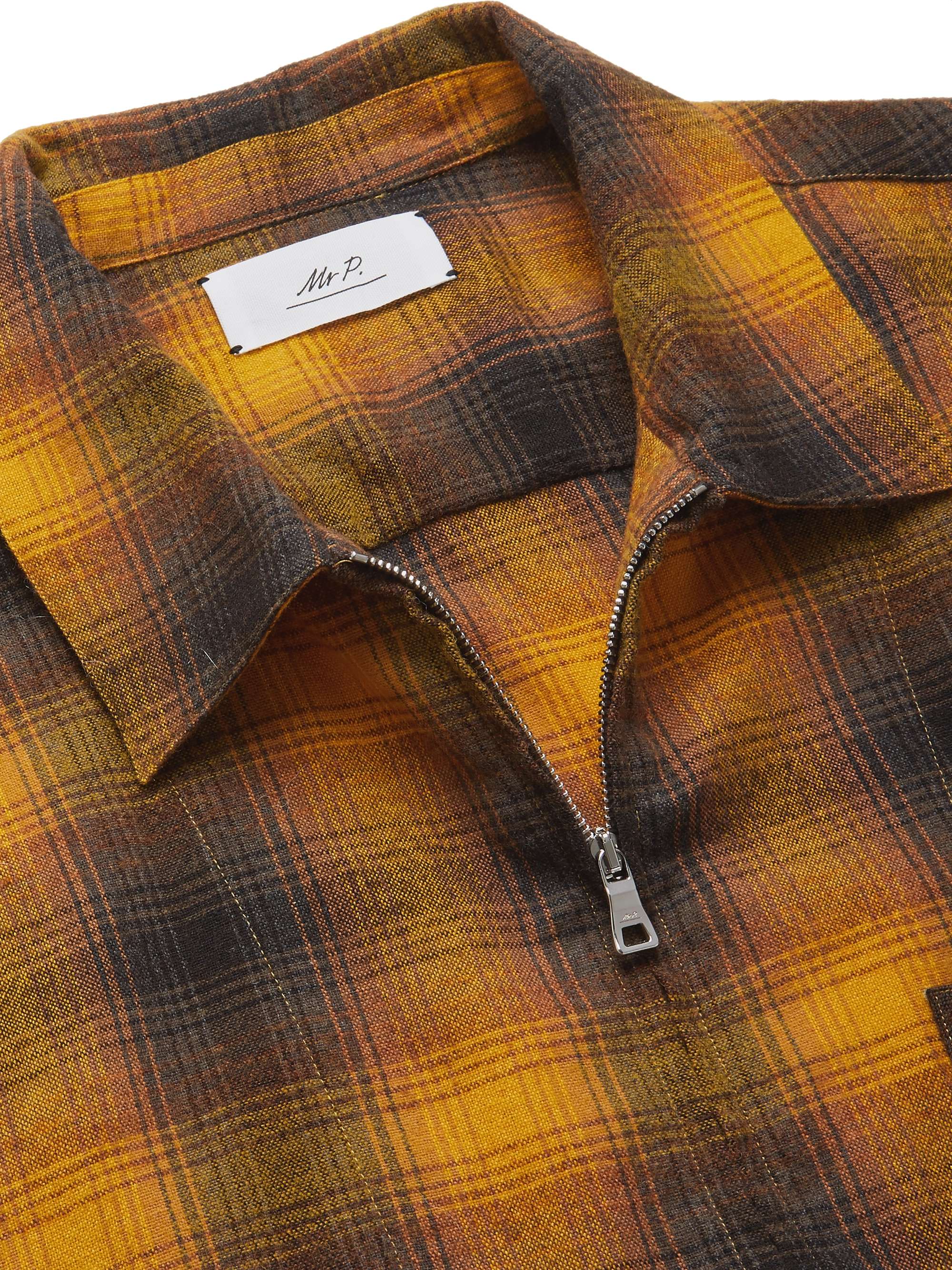 MR P. Checked Flannel Zip-Up Shirt