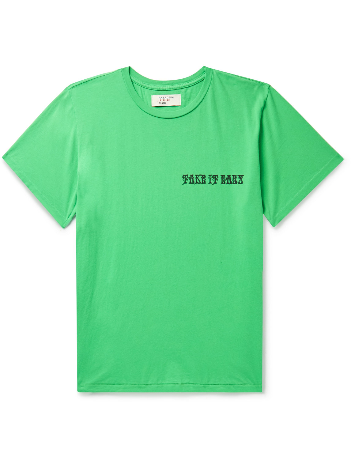 Pasadena Leisure Club Take It Easy Printed Cotton-jersey T-shirt In Green