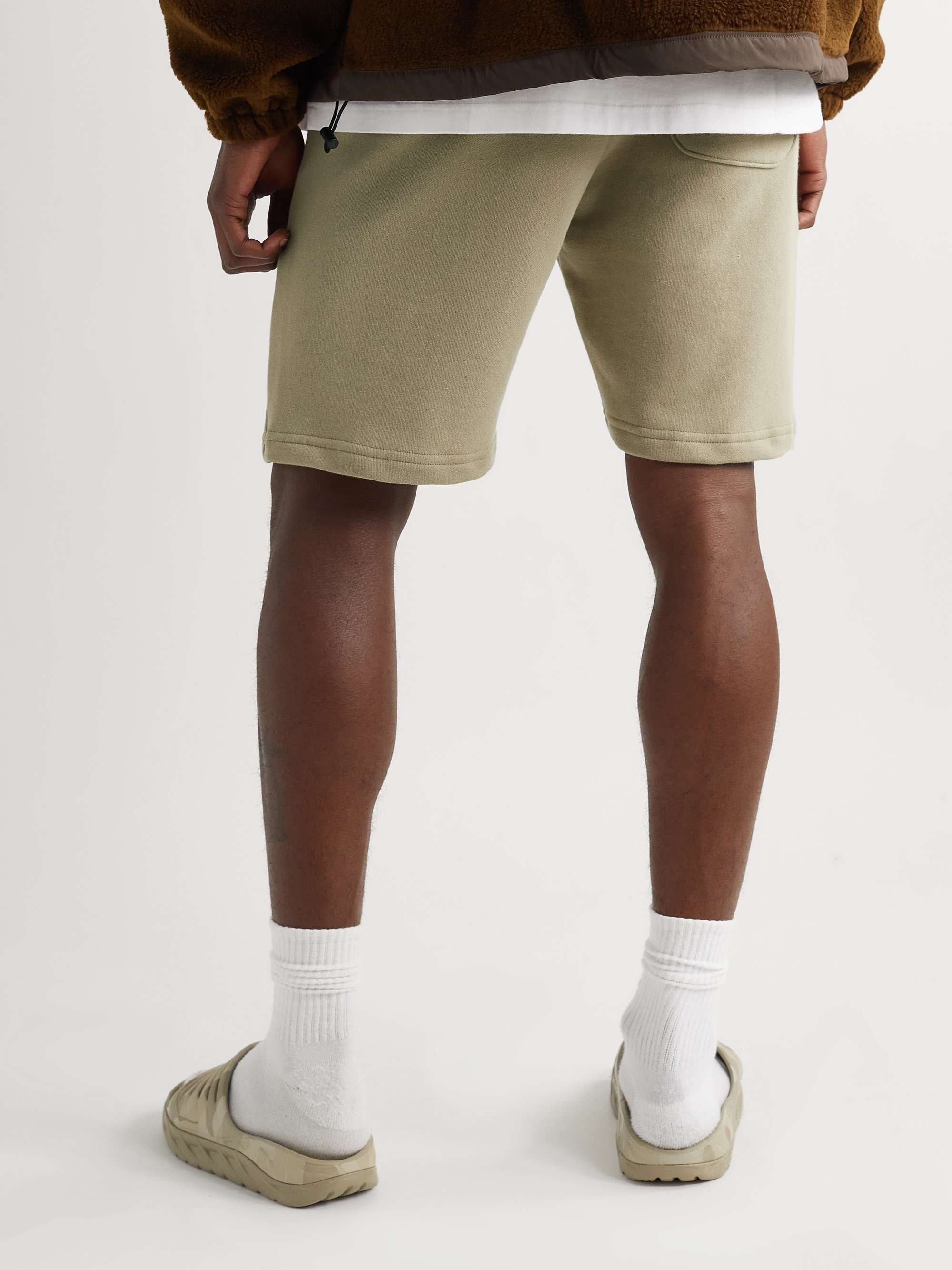 JOHN ELLIOTT Crimson Straight-Leg Cotton-Jersey Shorts