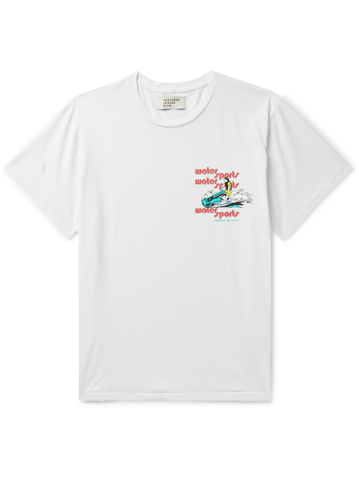 Pasadena Leisure Club Water Sports Printed Cotton-jersey T-shirt In White
