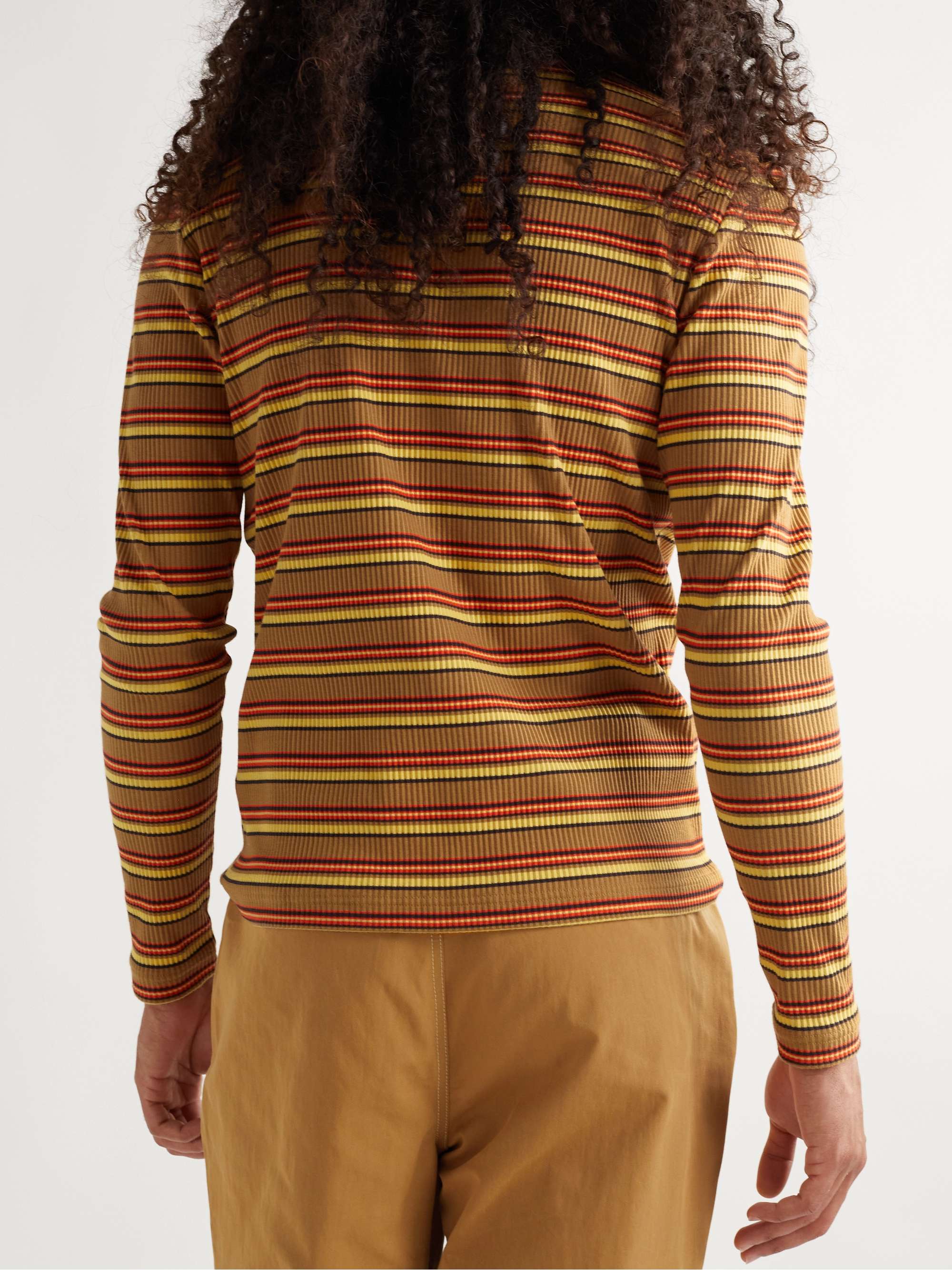 ADIDAS CONSORTIUM + Wales Bonner Slim-Fit Striped Ribbed Cotton-Blend T-Shirt