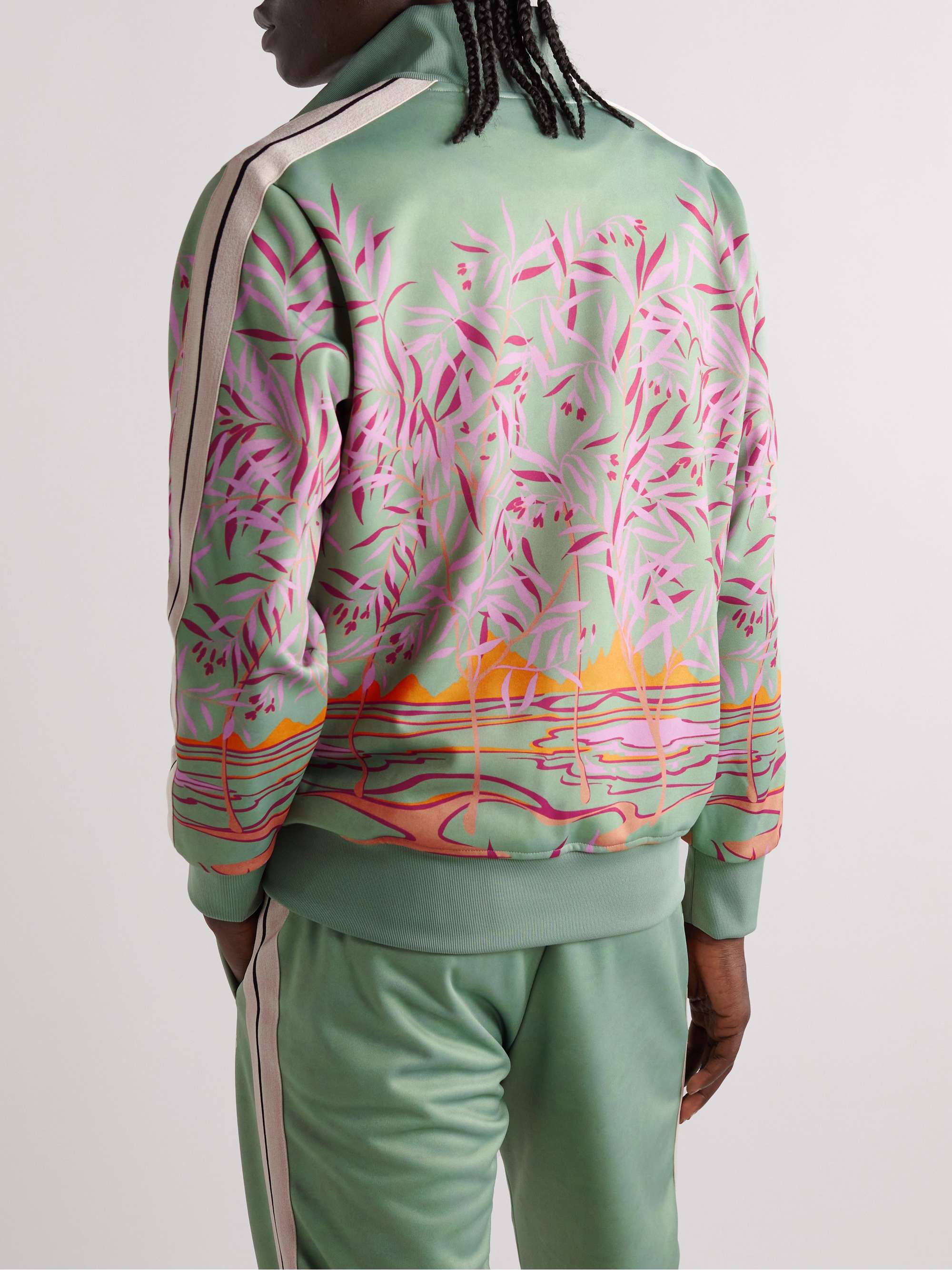 PALM ANGELS Lagoon Slim-Fit Printed Tech-Jersey Track Jacket