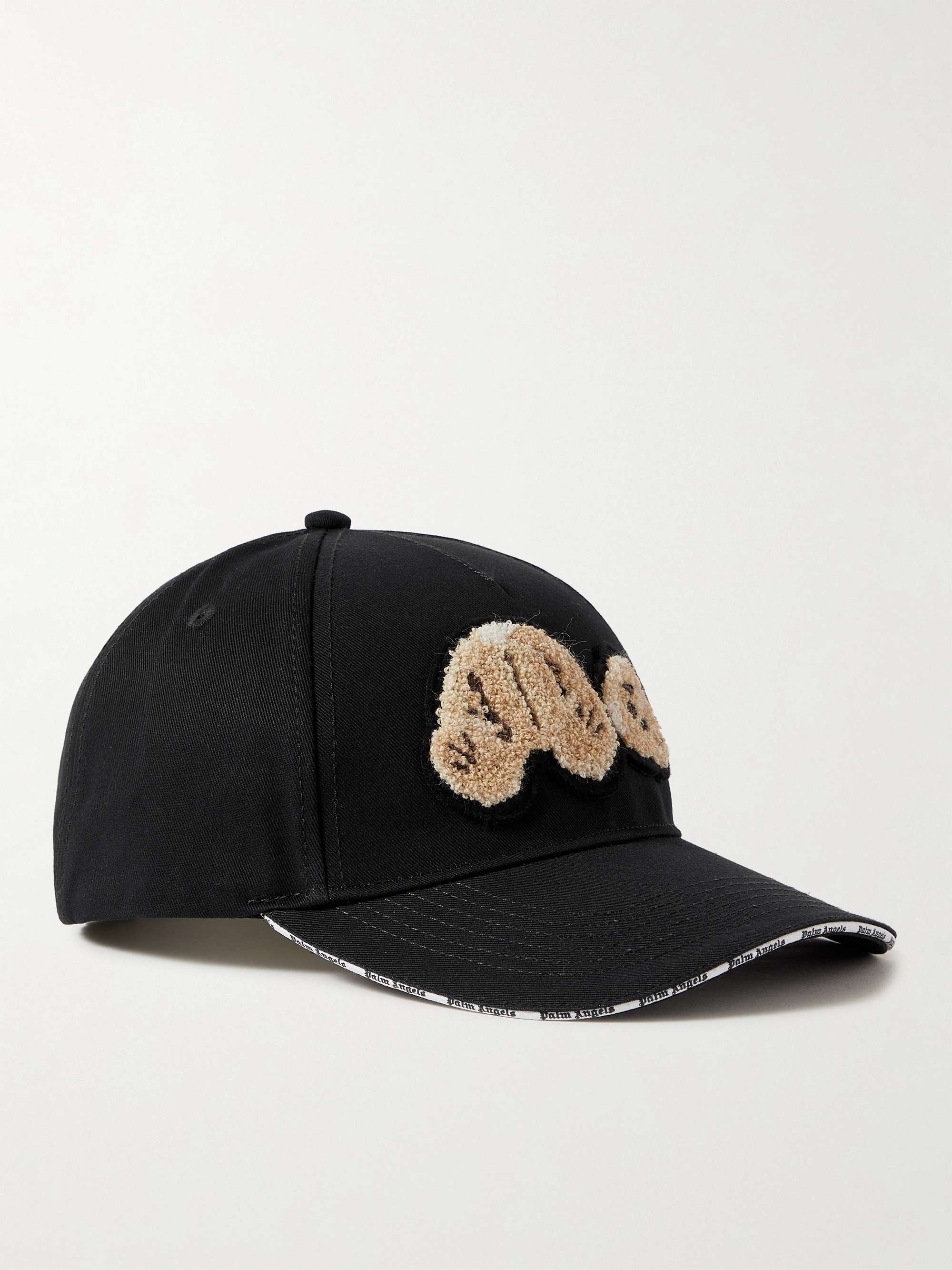 Womens Mens Accessories Mens Hats Acne Studios Logo-embroidered Cotton-twill Baseball Cap in Black 